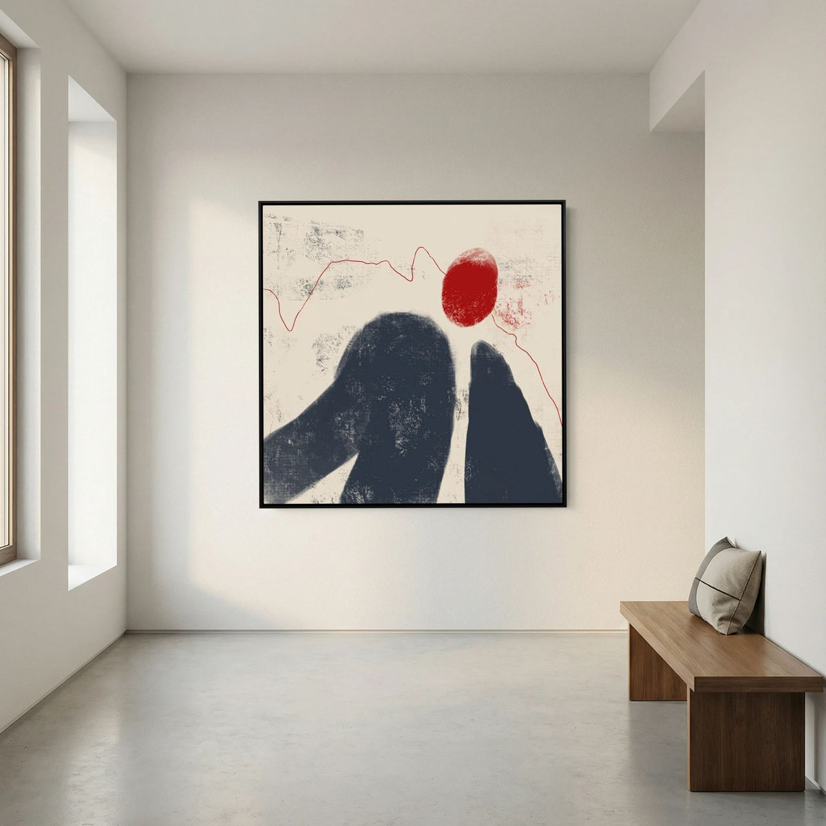 Canvas Print: "Fading Shadow" (Colored Frame)