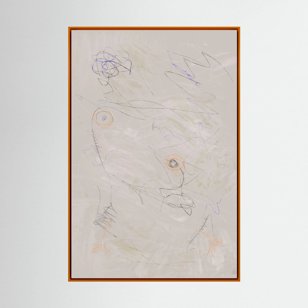 Canvas Print: "Life Is Boring Without Chaos #3" (Colored Frame)