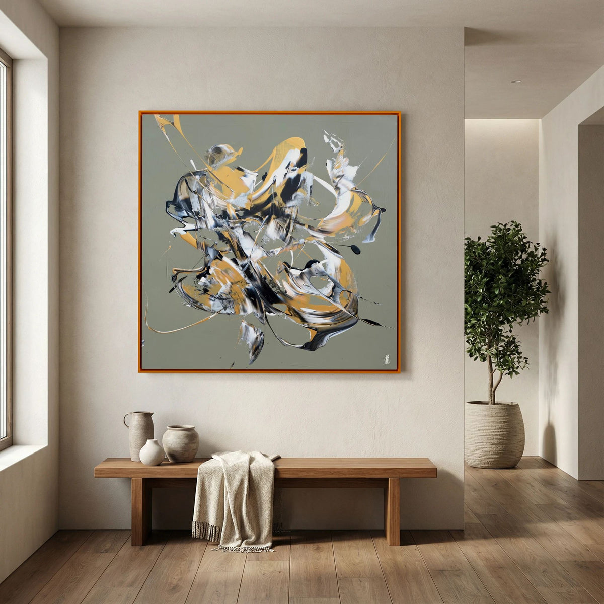 Canvas Print: "Less Is More #12" (Colored Frame)