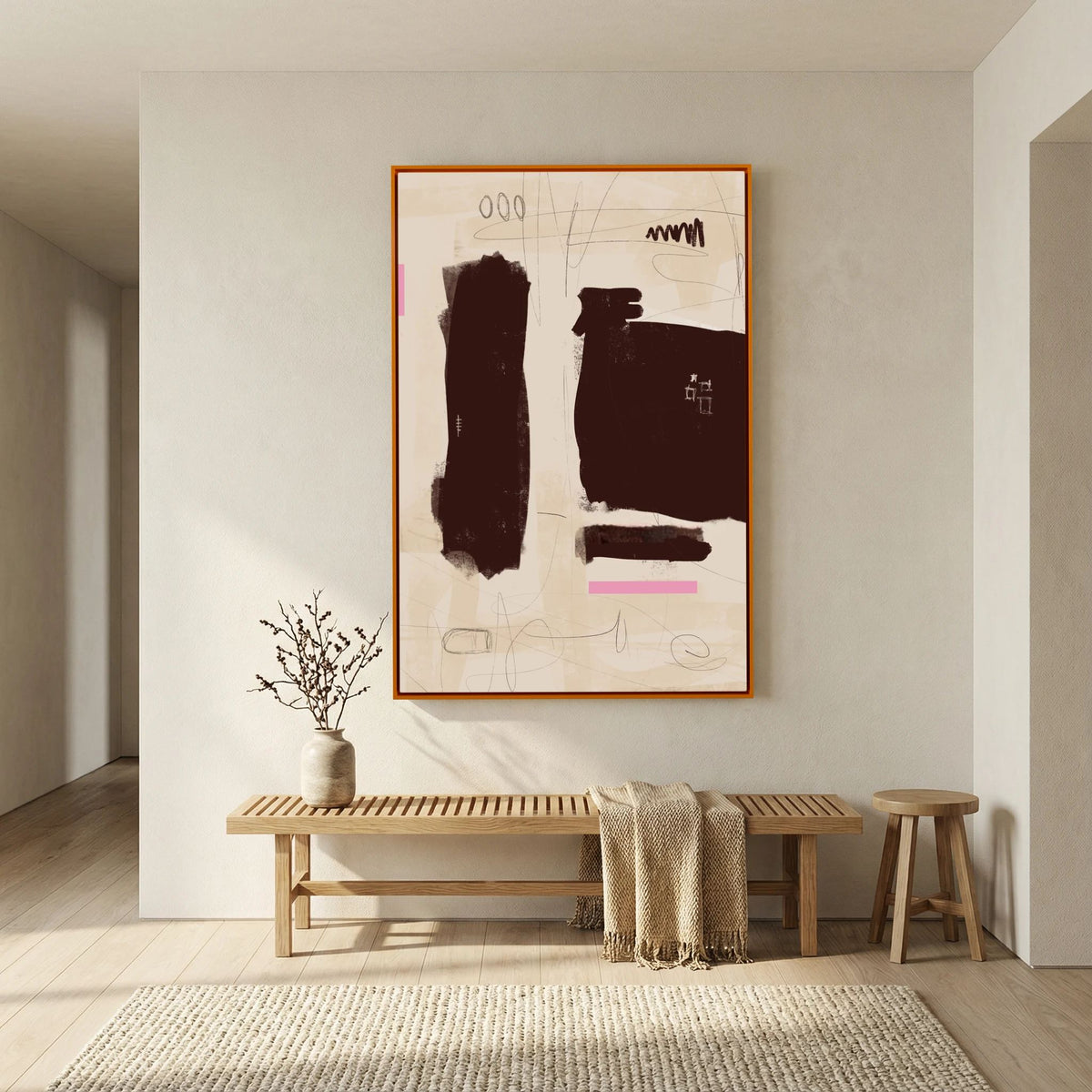 Canvas Print: "Simple Room #1" (Colored Frame)