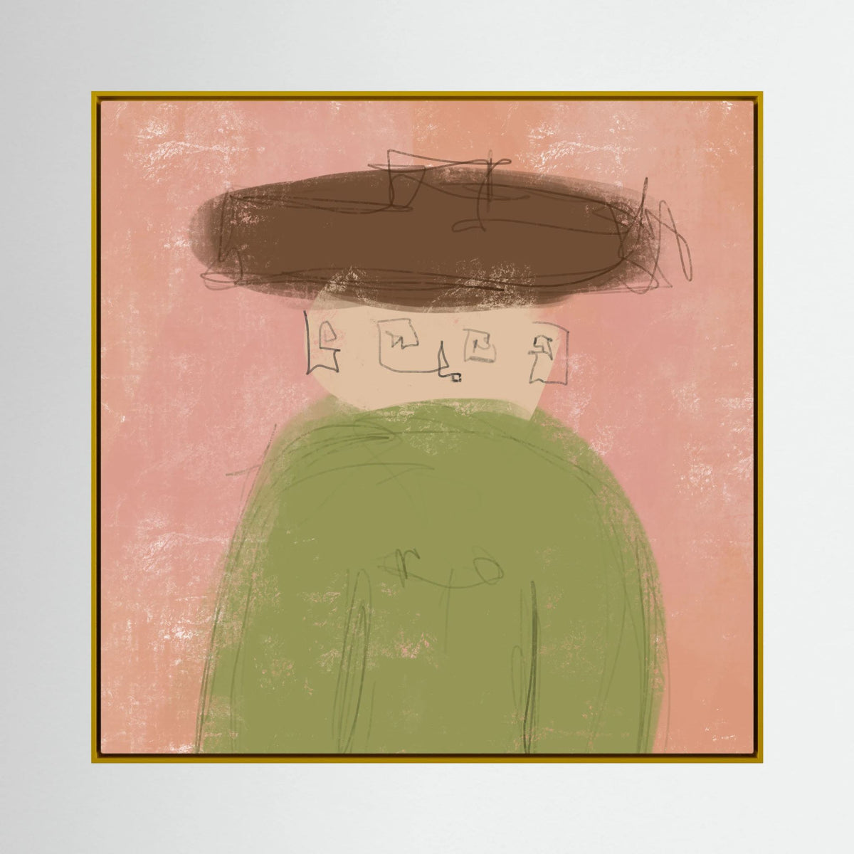 Canvas Print: "Whisper" (Colored Frame)