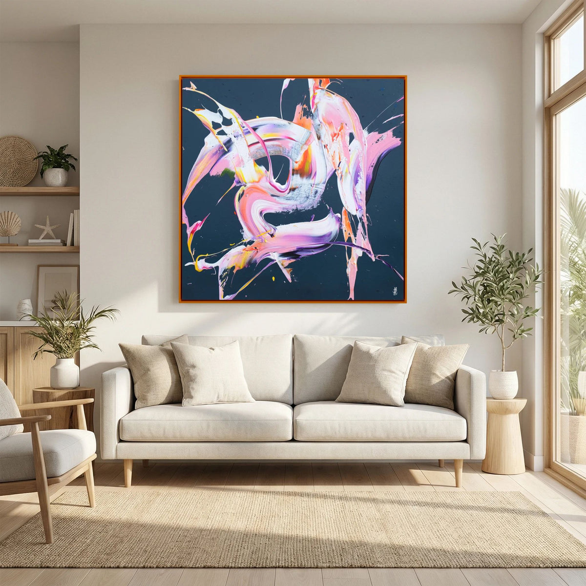 Canvas Print: "Less Is More #14" (Colored Frame)