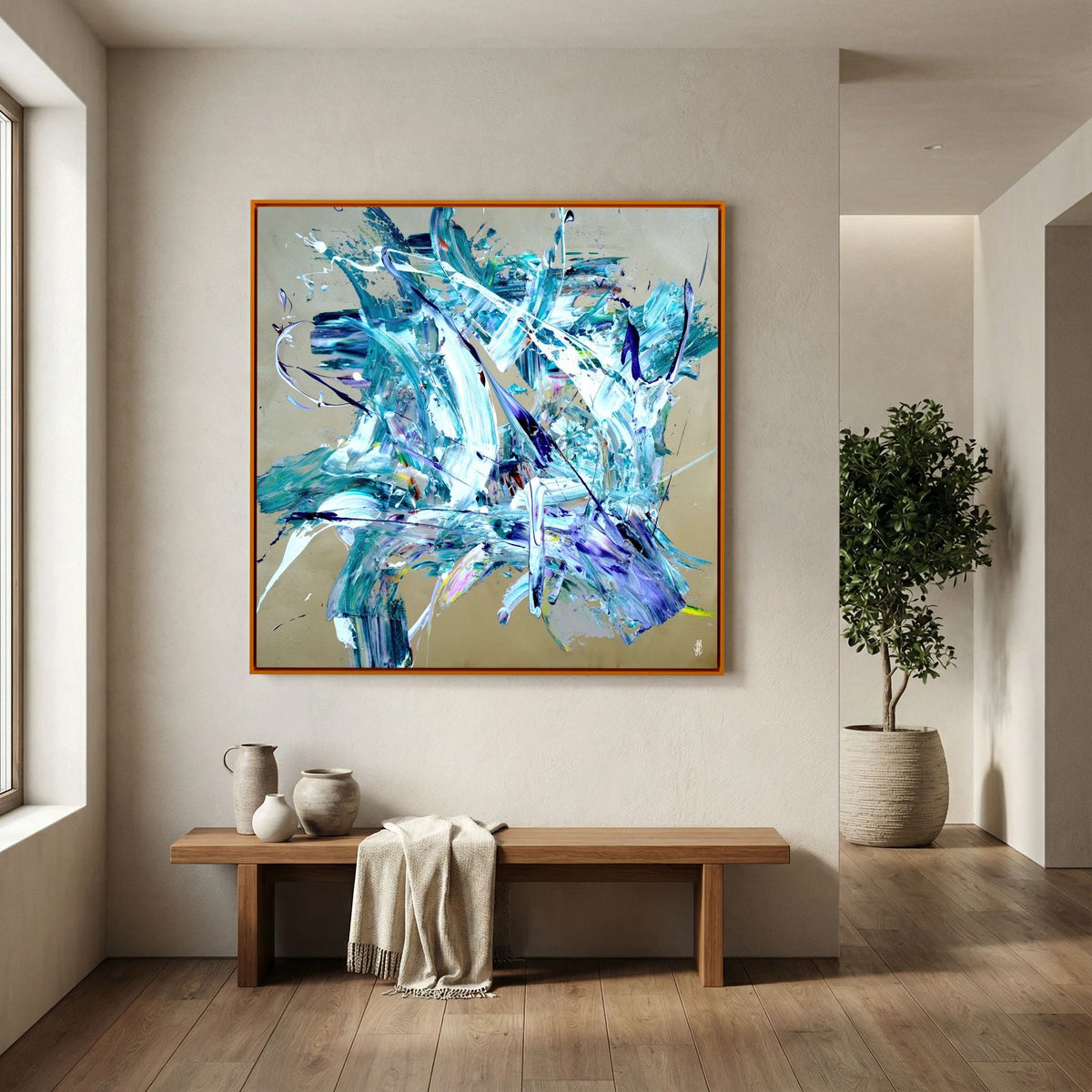 Canvas Print: "Less Is More #23" (Colored Frame)