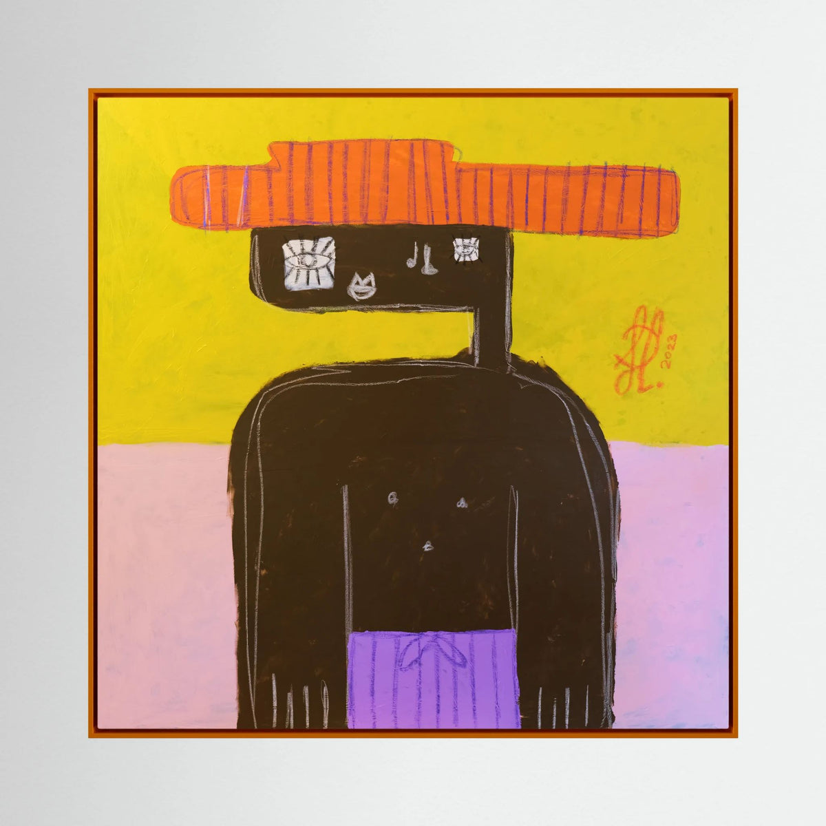 Canvas Print: "Benjamin" (Colored Frame)