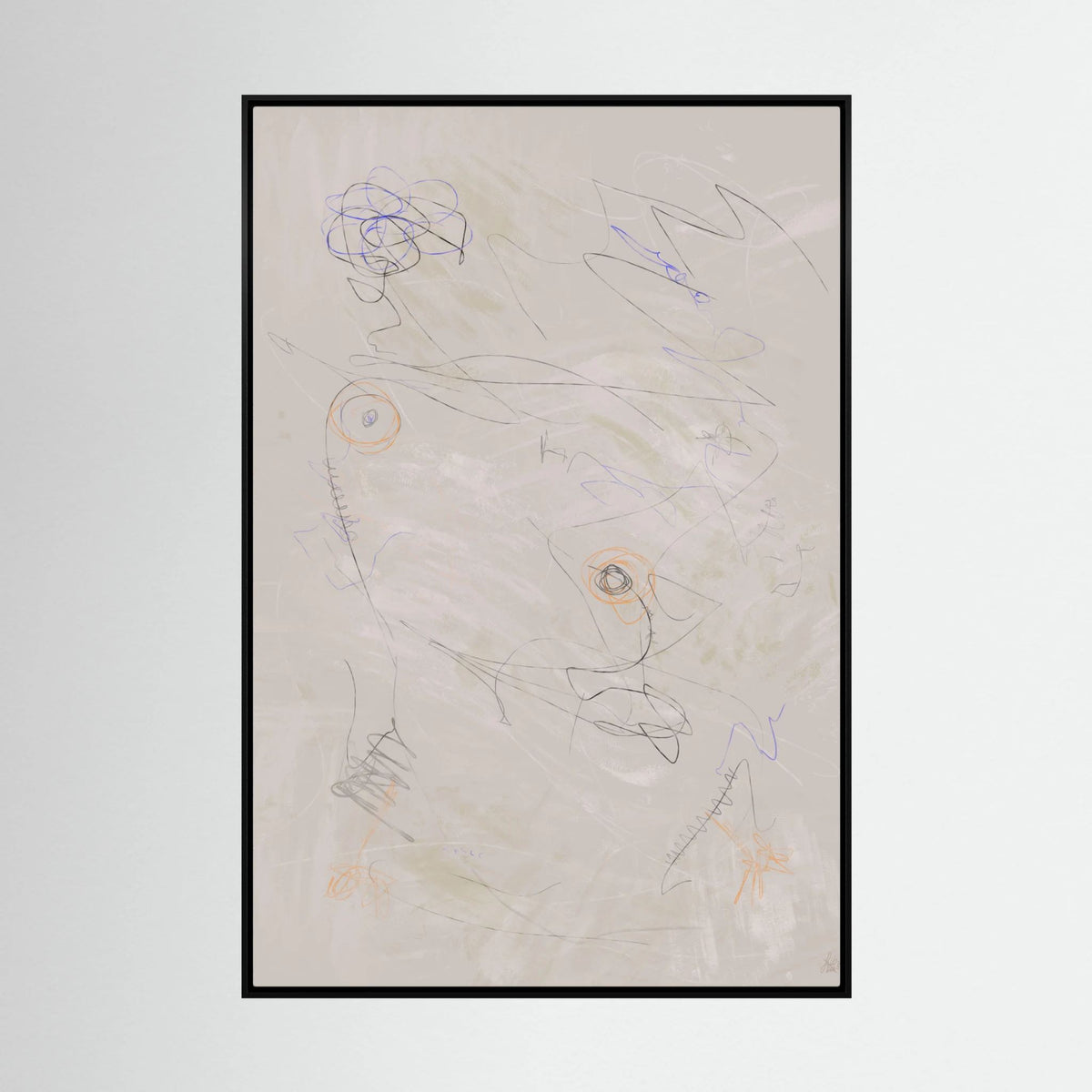 Canvas Print: "Life Is Boring Without Chaos #3" (Colored Frame)