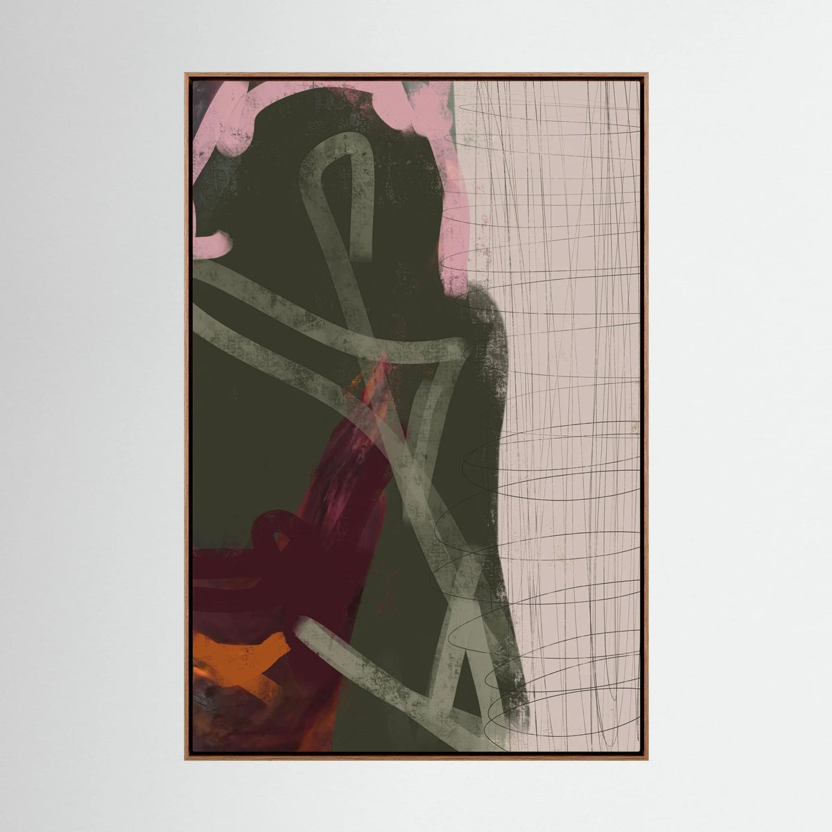Canvas Print: "Look In Paris" (Colored Frame)
