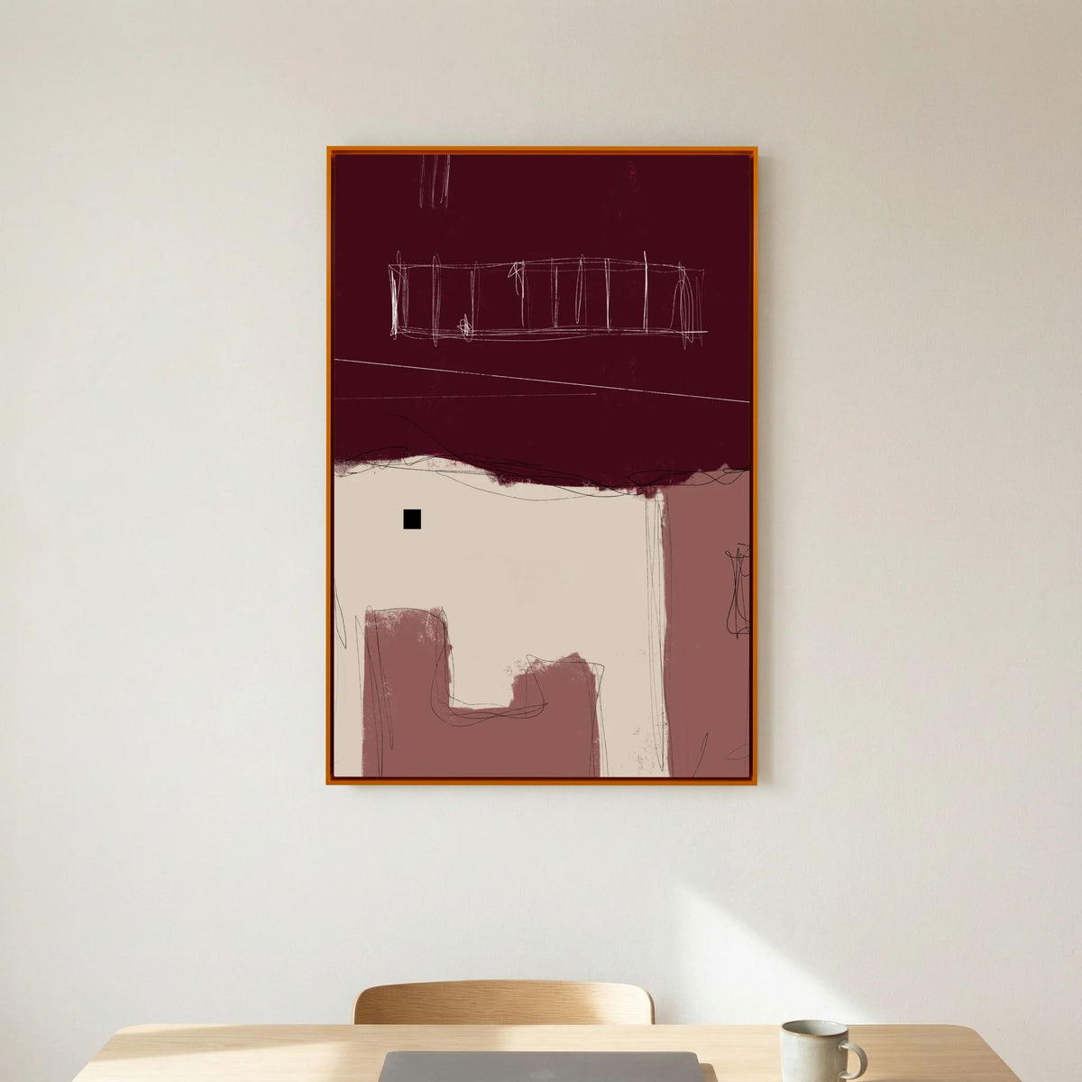 Canvas Print: "Simple Room #2" (Colored Frame)