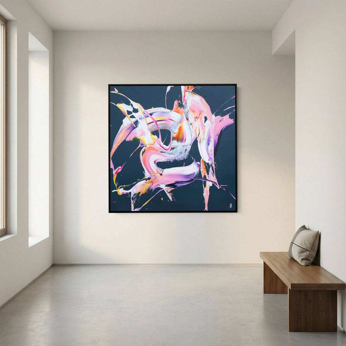 Canvas Print: "Less Is More #14" (Colored Frame)