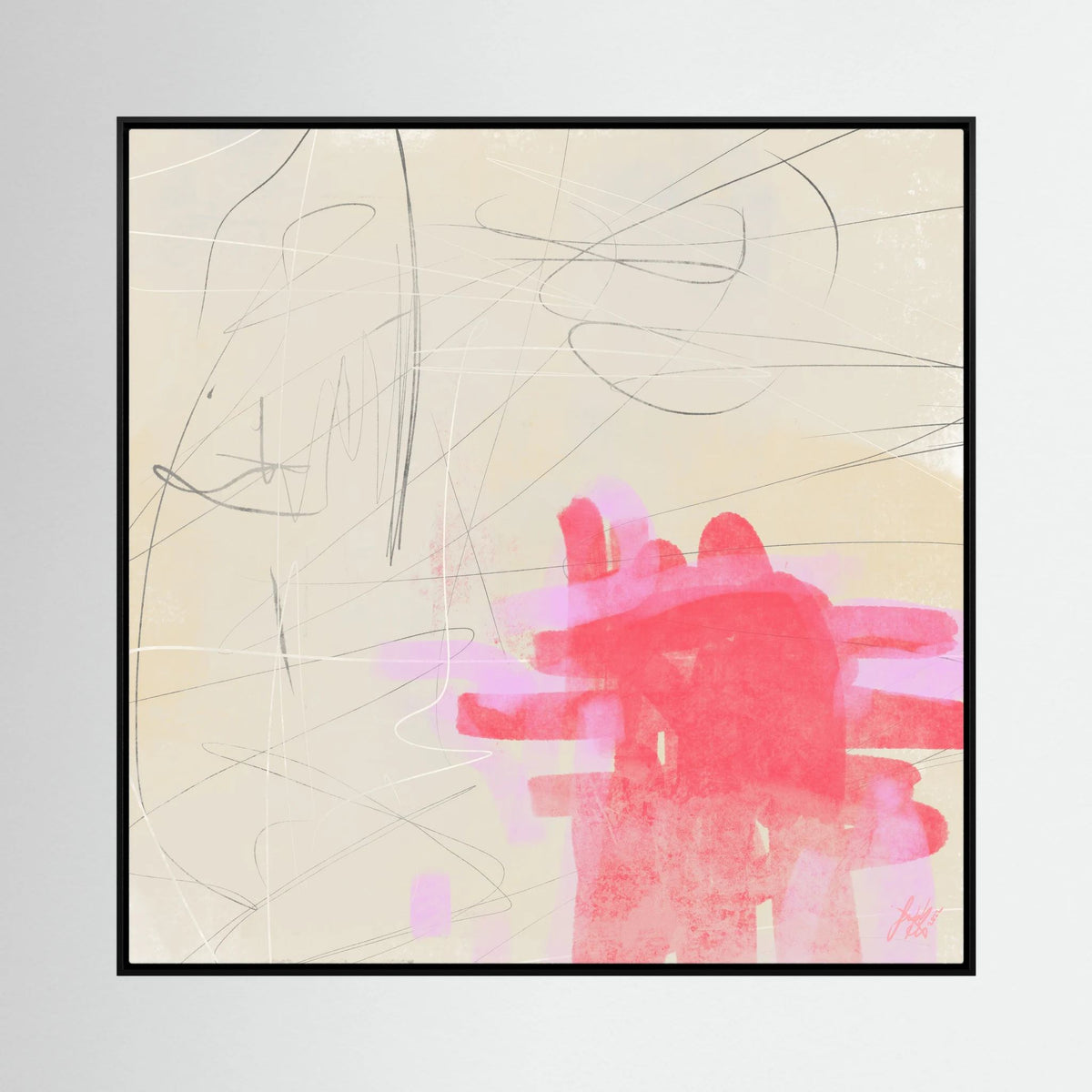 Canvas Print: "Only One Heart" (Colored Frame)