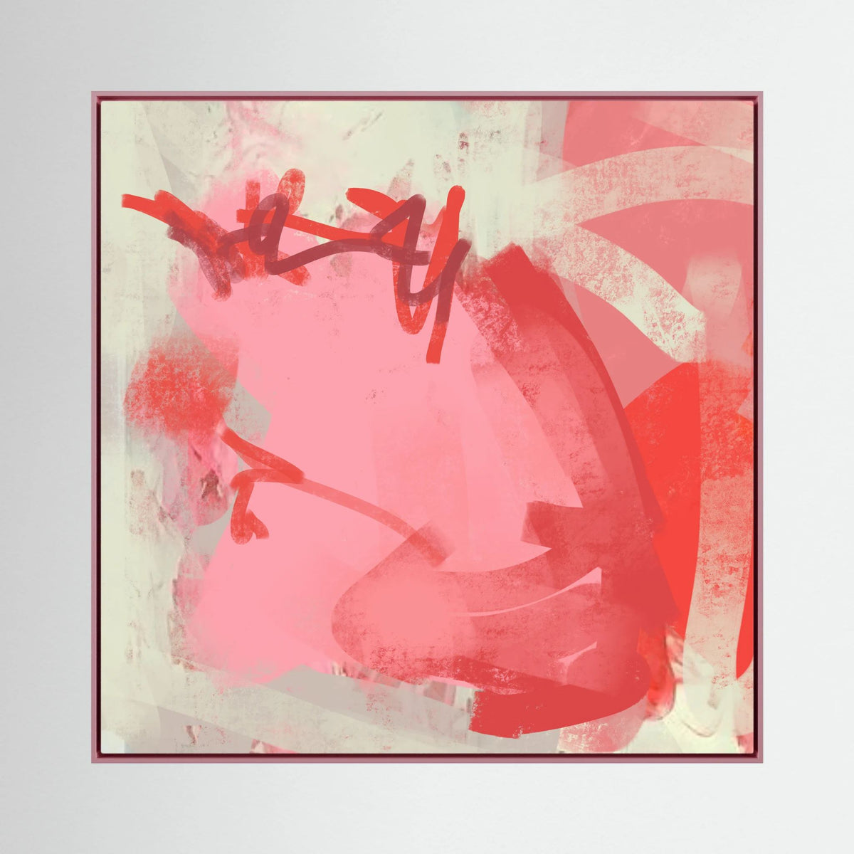 Canvas Print: "Heartbeat" (Colored Frame)