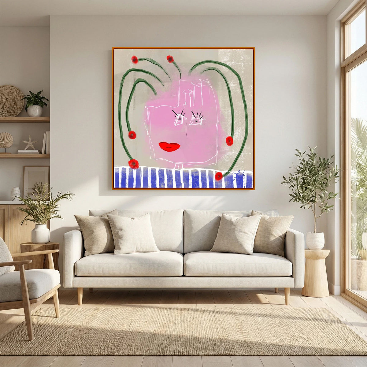 Canvas Print: "Help My Thoughts" (Colored Frame)