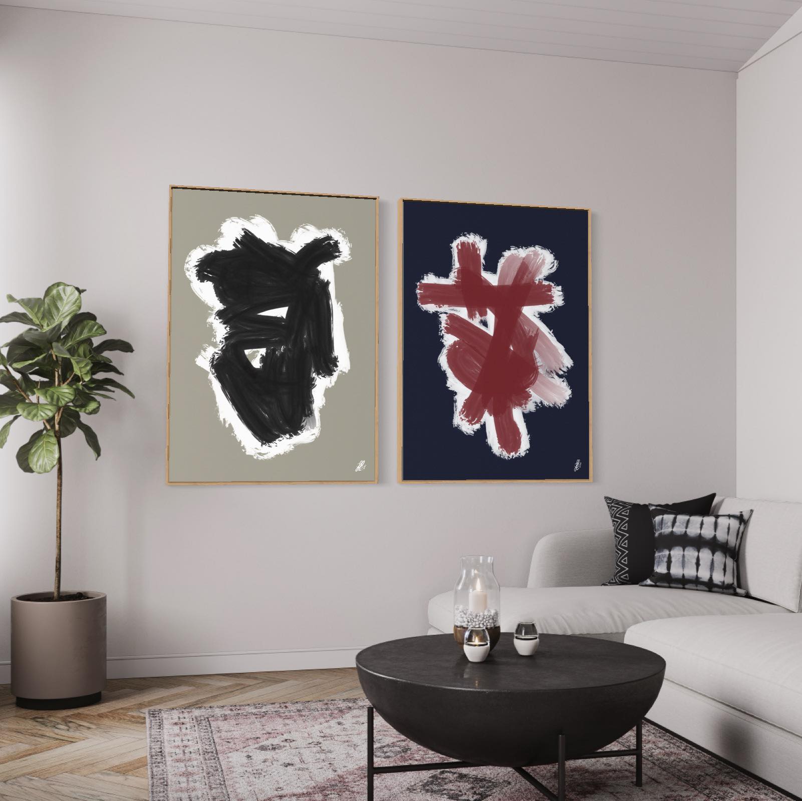 Art Wall 11 (2 Canvas Prints) - One eye, This is mad