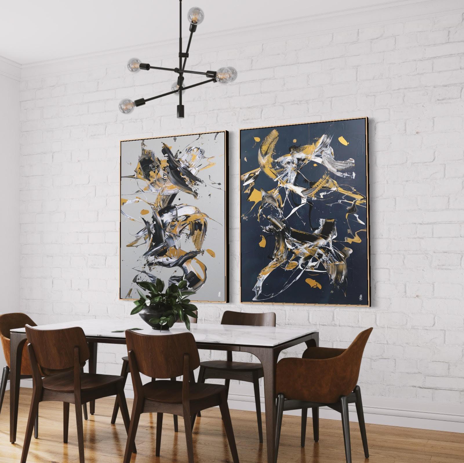 Art Wall 3 (2 Canvas Prints) - Less is more #28, Less is more #29