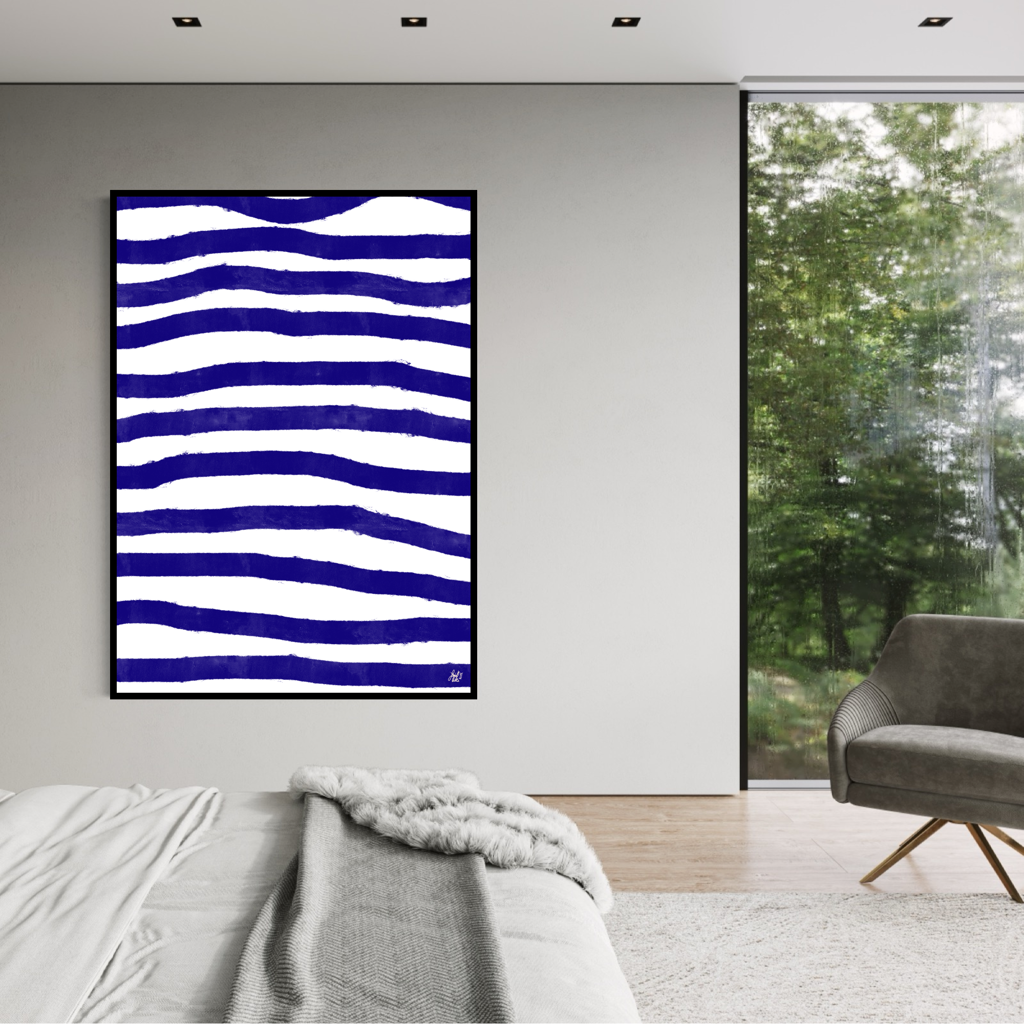 Canvas Print: "Blue Stripes"