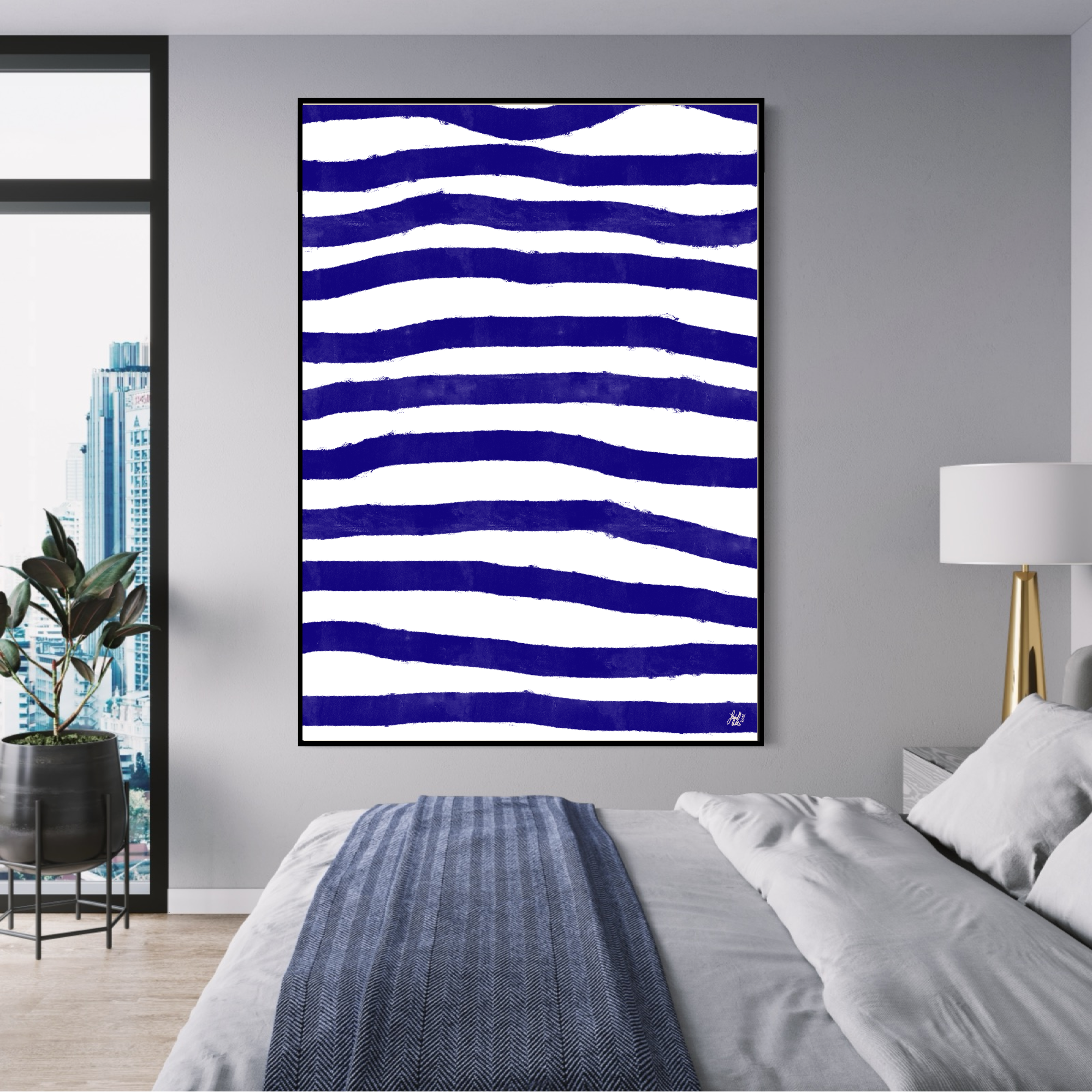 Canvas Print: "Blue Stripes"