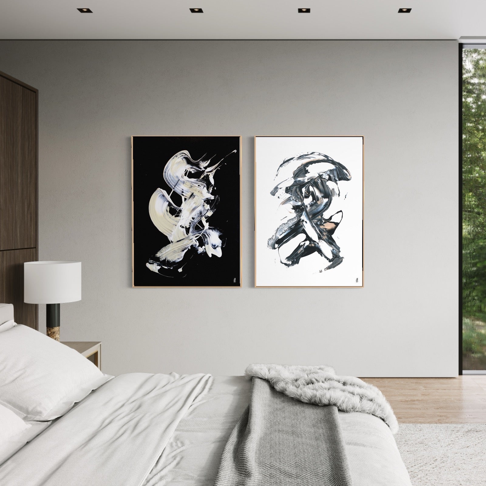 Art Wall 7 (2 Canvas Prints) - Less is more #8, Less is more #27