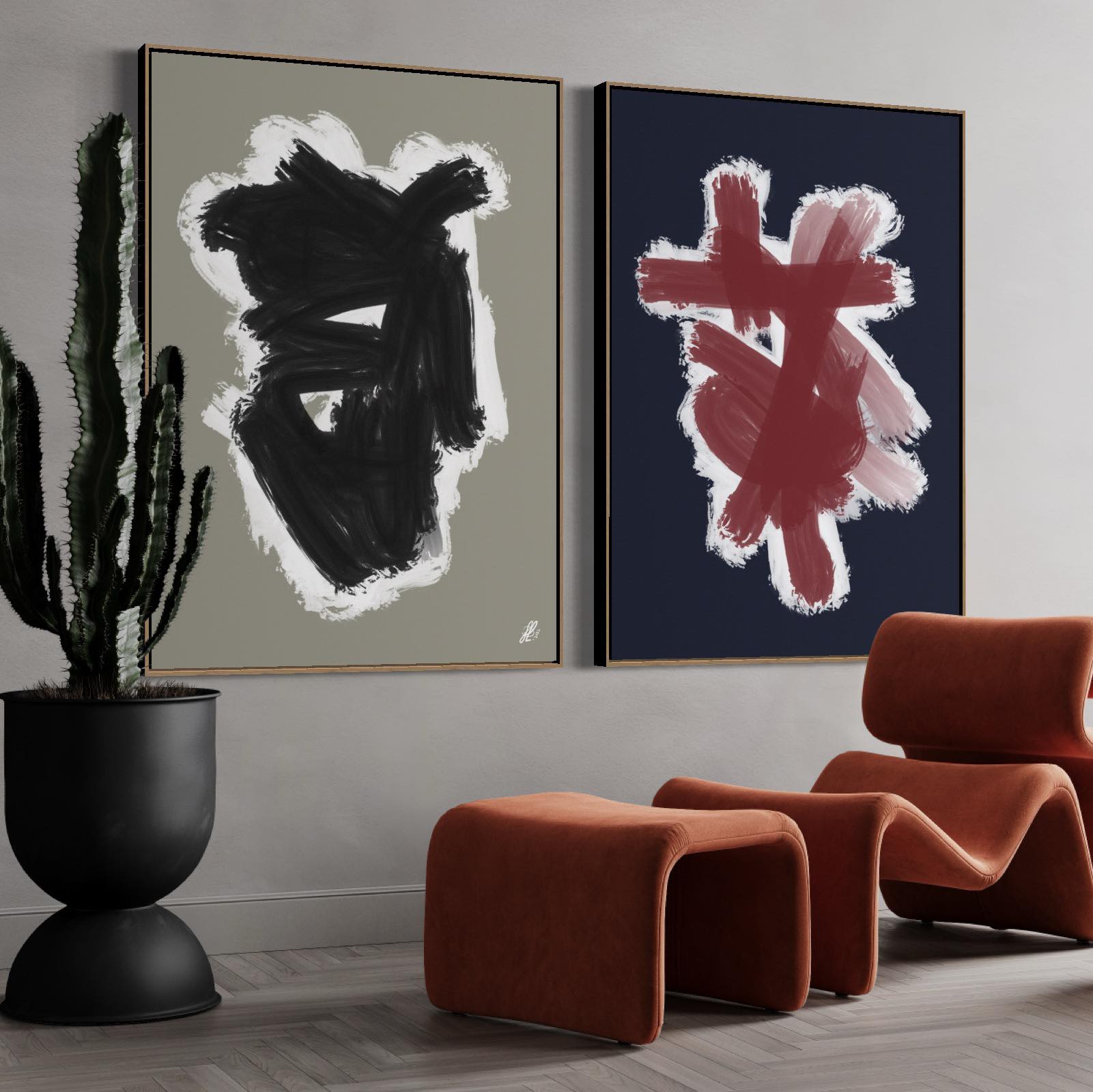 Art Wall 11 (2 Canvas Prints) - One eye, This is mad