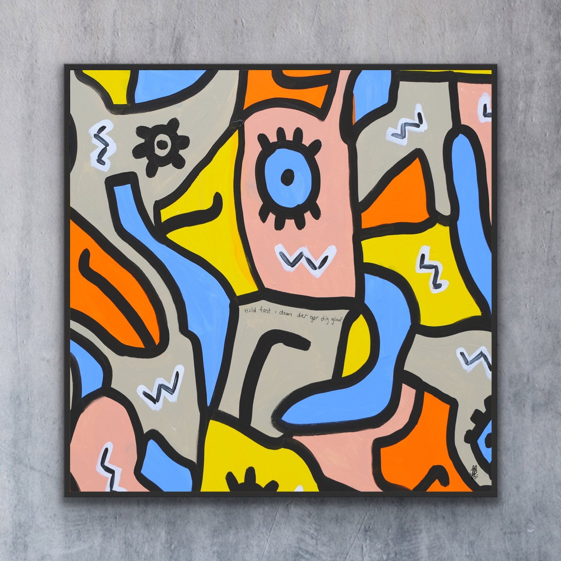 Canvas print: "Be F** Happy"