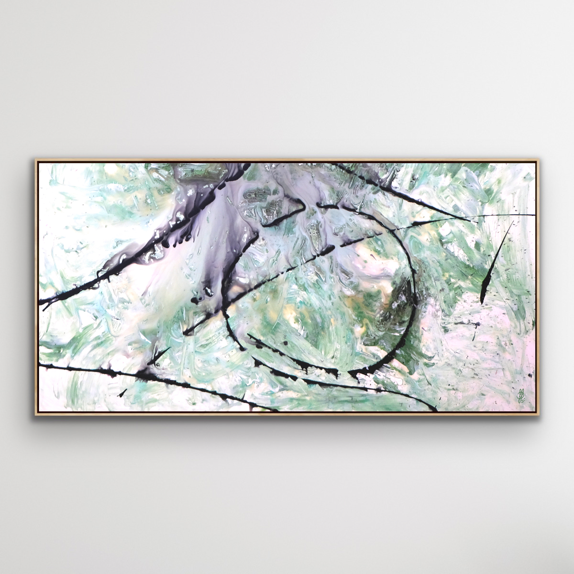 Canvas print: "Green Octopus" (Rectangle)