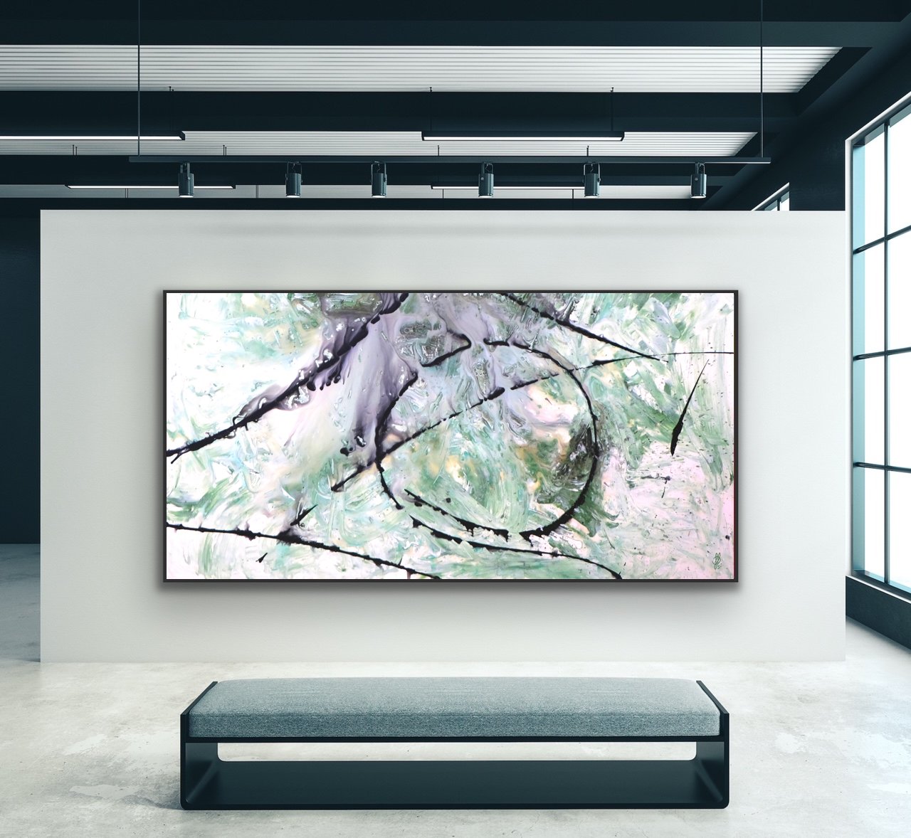 Canvas print: "Green Octopus" (Rectangle)