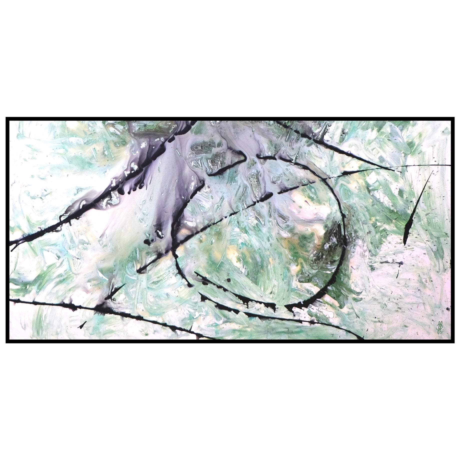 Canvas print: "Green Octopus" (Rectangle)