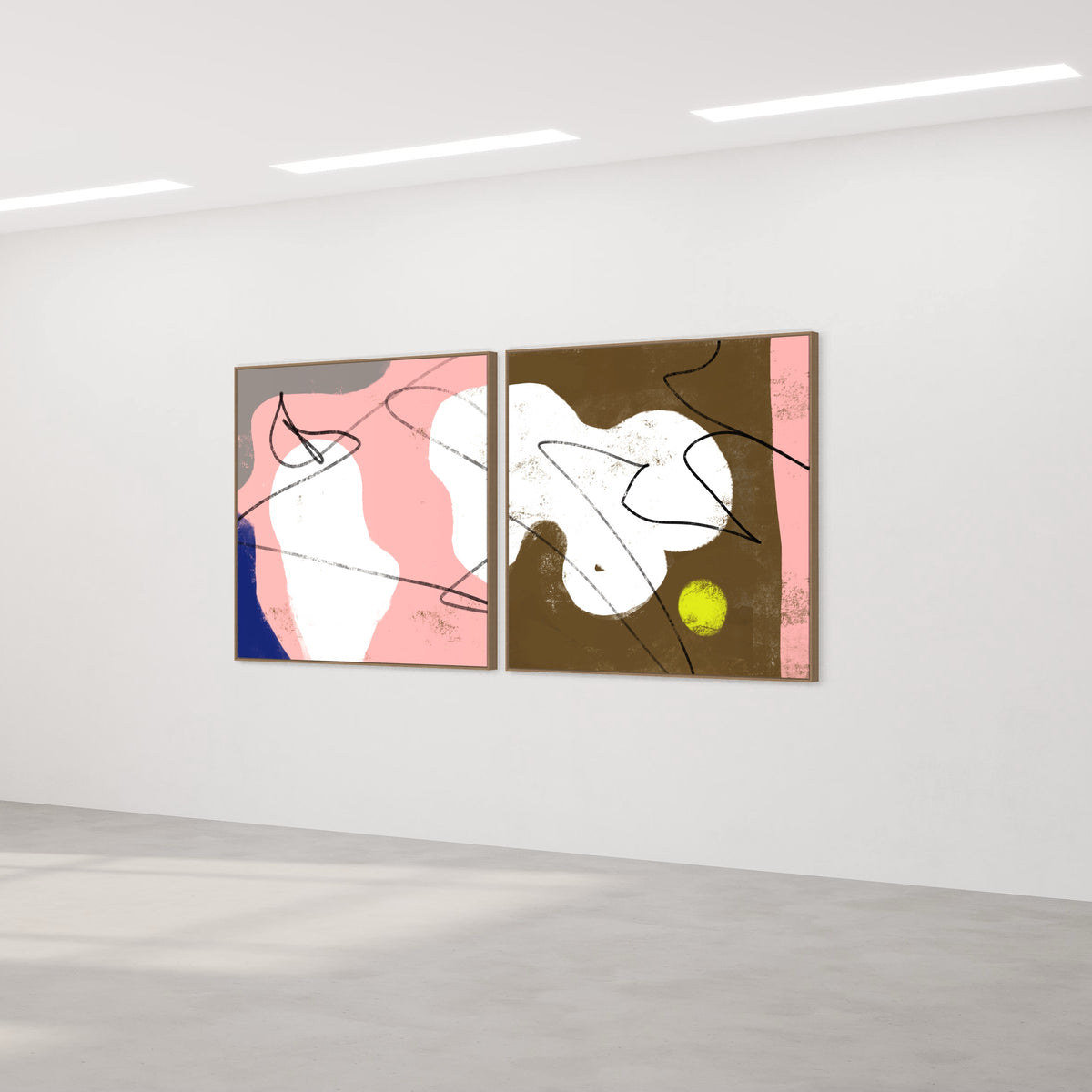 Bilderwand 15 (2 Leinwandbilder) – Satisfied #1, Satisfied #2