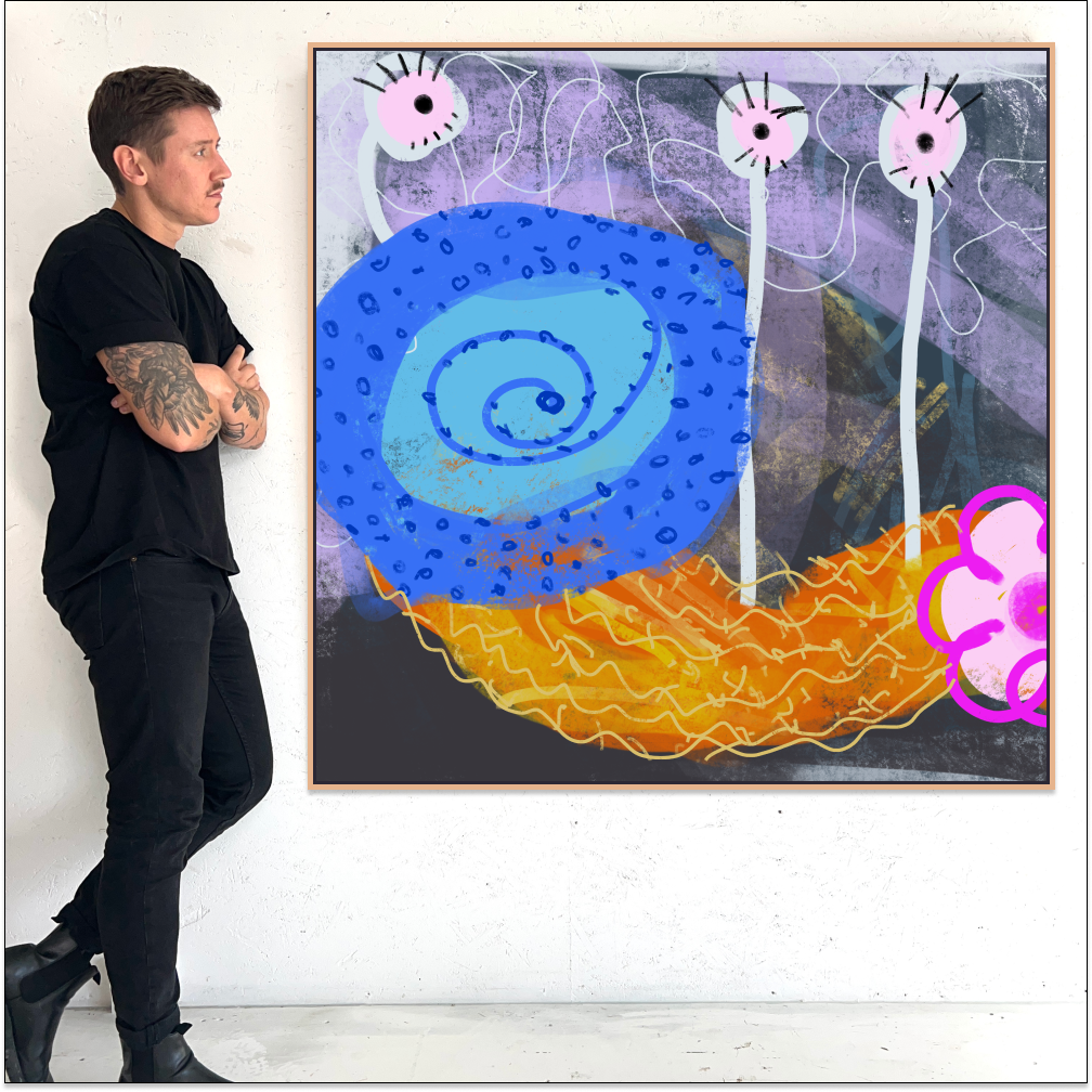 Canvas Print: "Snail Away"