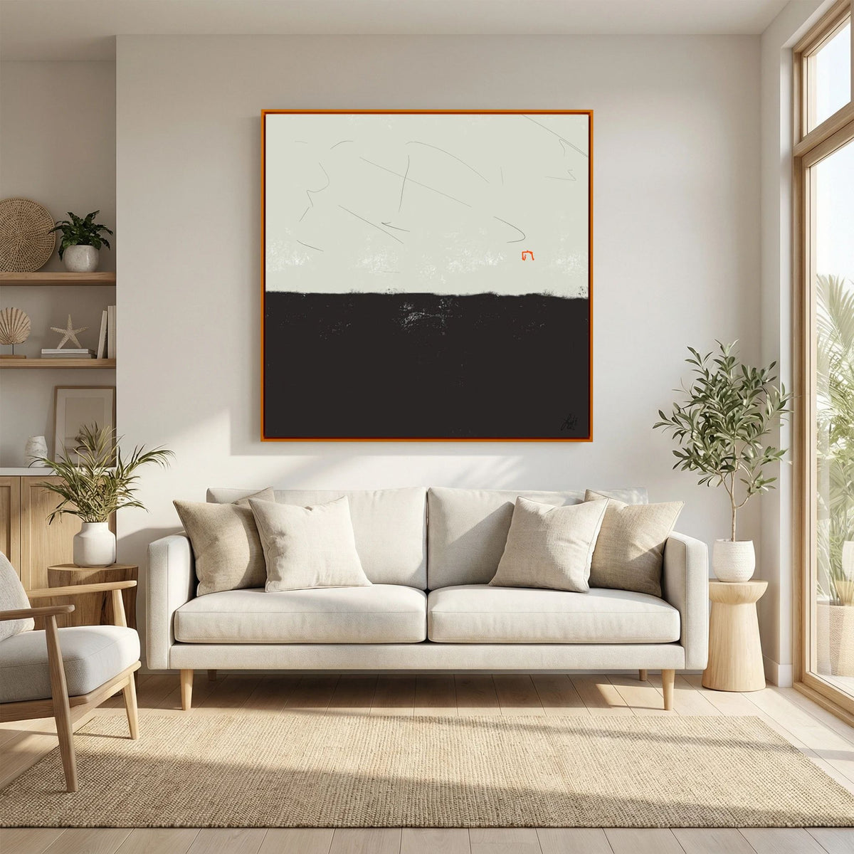 Canvas Print: "Easy but beatiful" (Colored Frame)