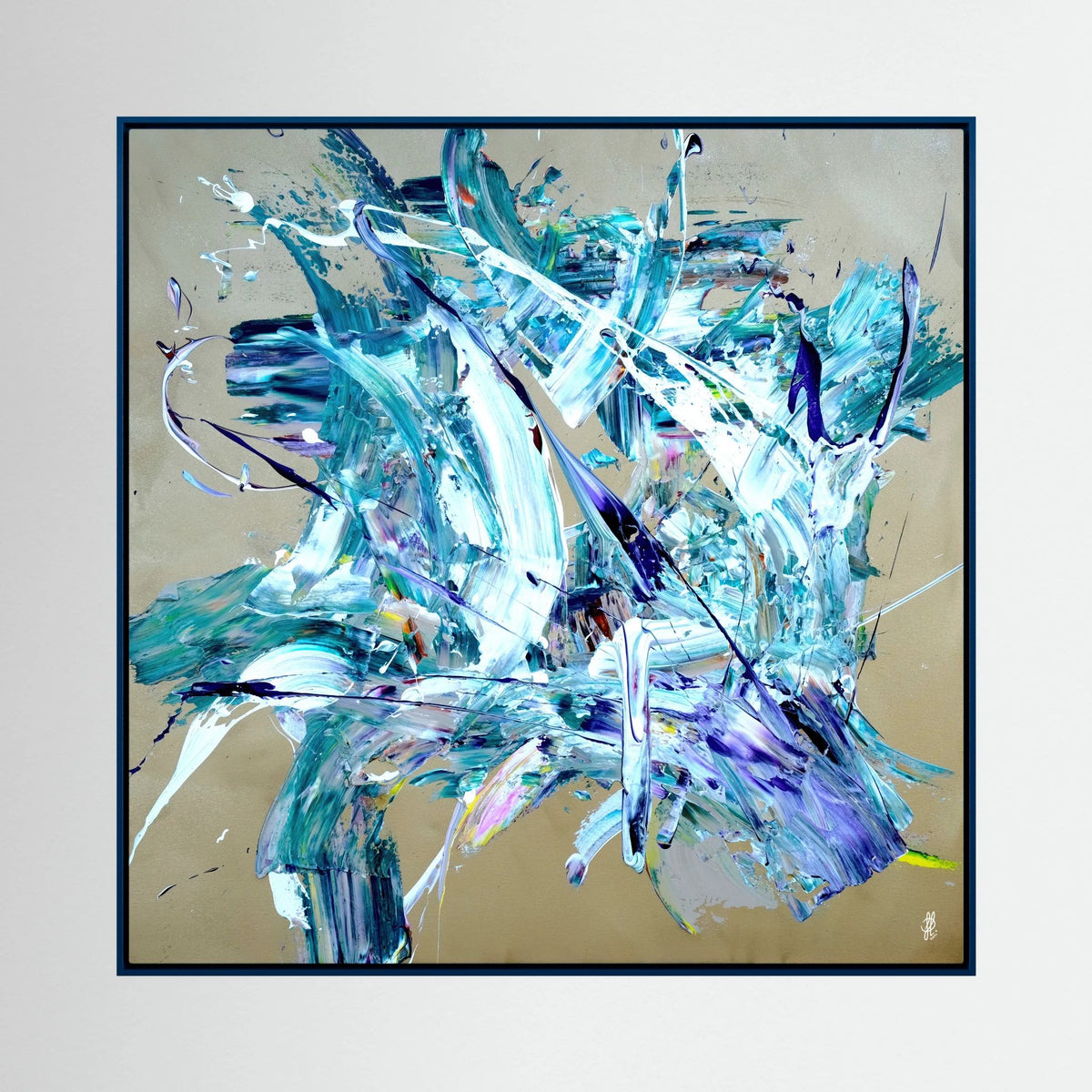 Canvas Print: "Less Is More #23" (Colored Frame)