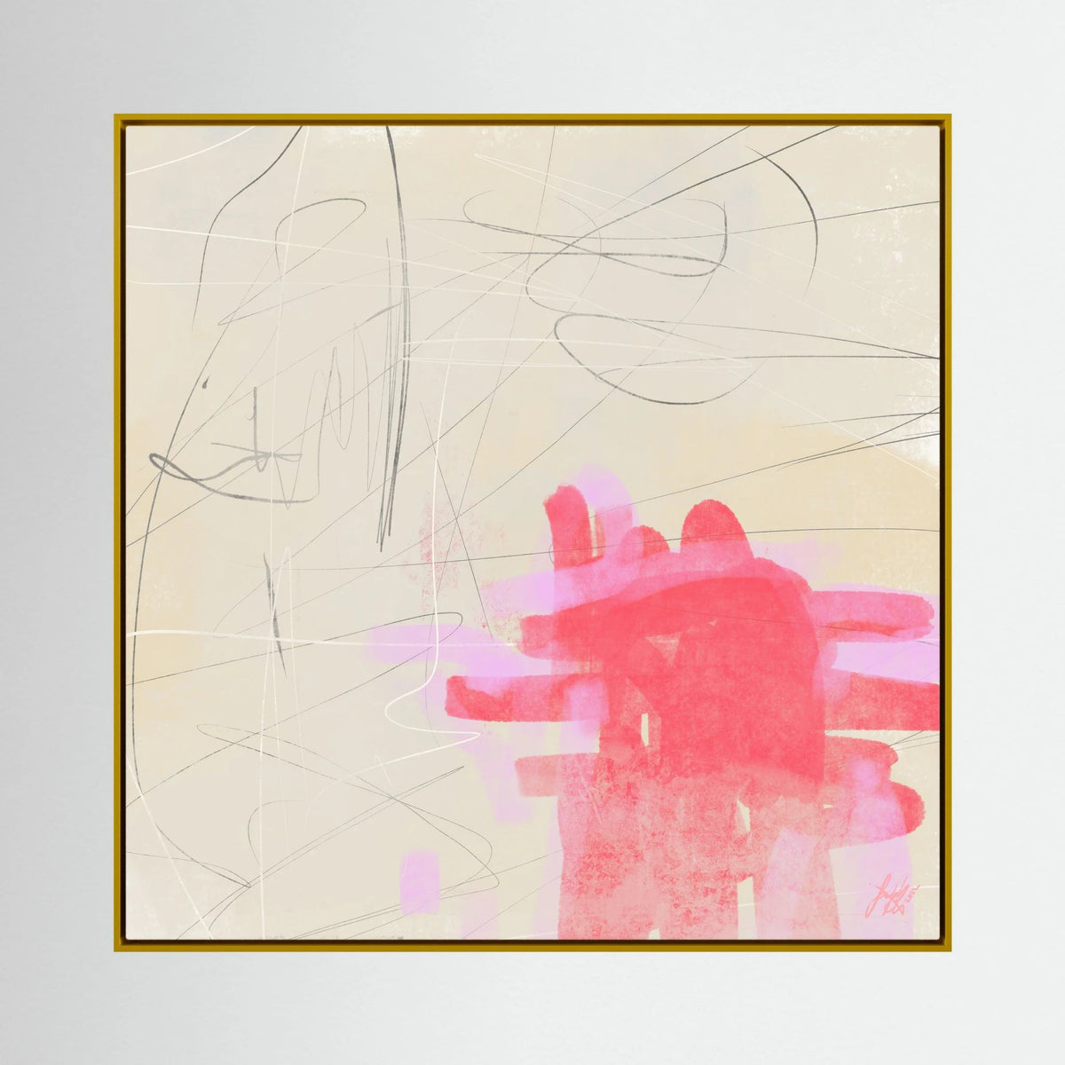 Canvas Print: "Only One Heart" (Colored Frame)