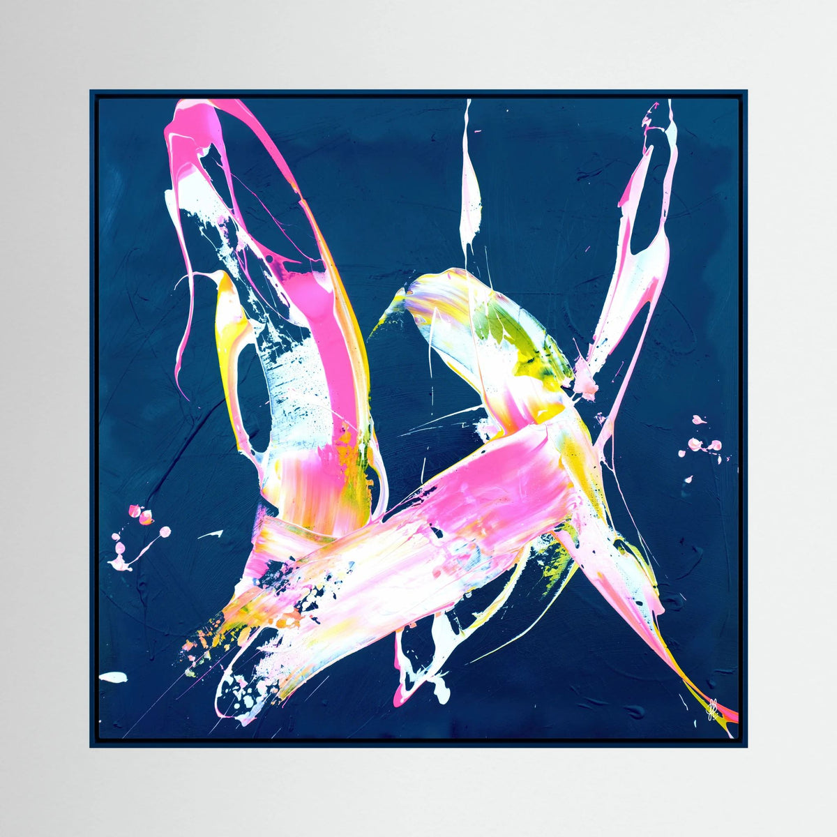 Canvas Print: "Less Is More #21" (Colored Frame)