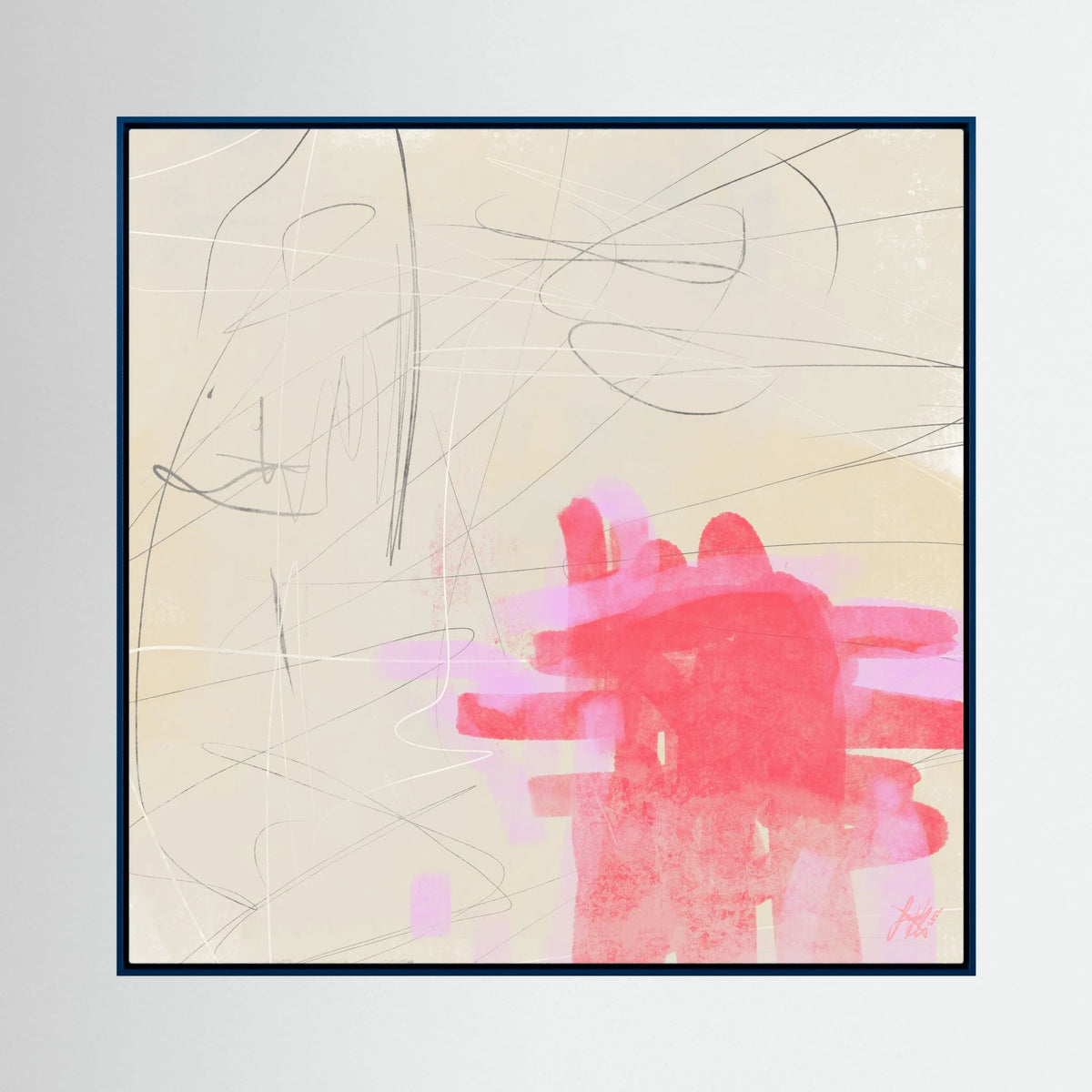 Canvas Print: "Only One Heart" (Colored Frame)