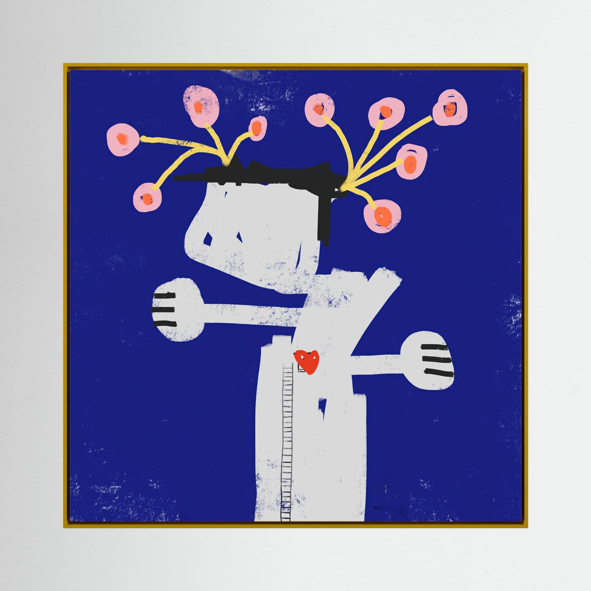 Canvas Print: "What We Water Grows" (Colored Frame)