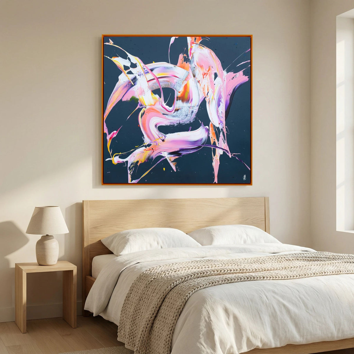 Canvas Print: "Less Is More #14" (Colored Frame)