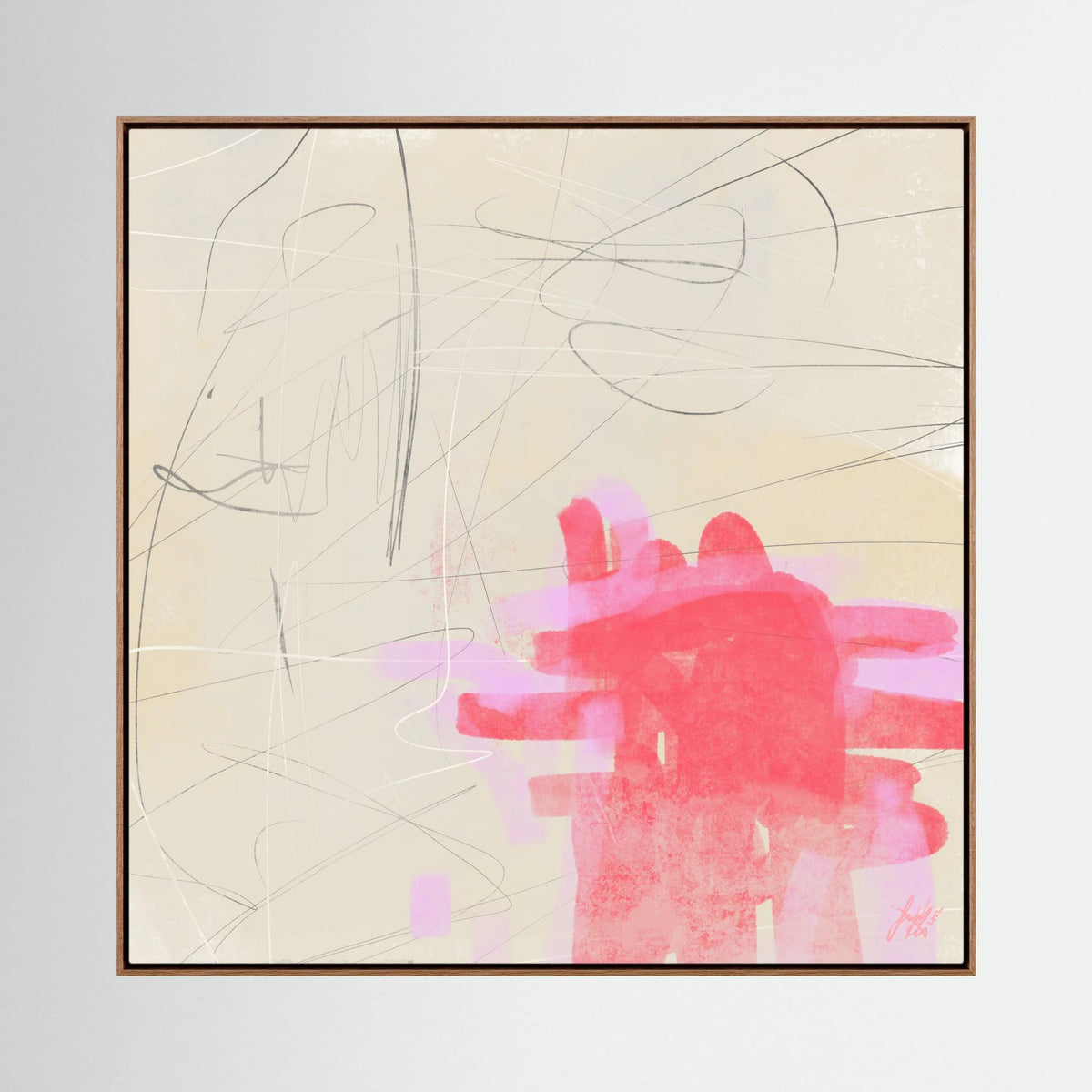 Canvas Print: "Only One Heart" (Colored Frame)