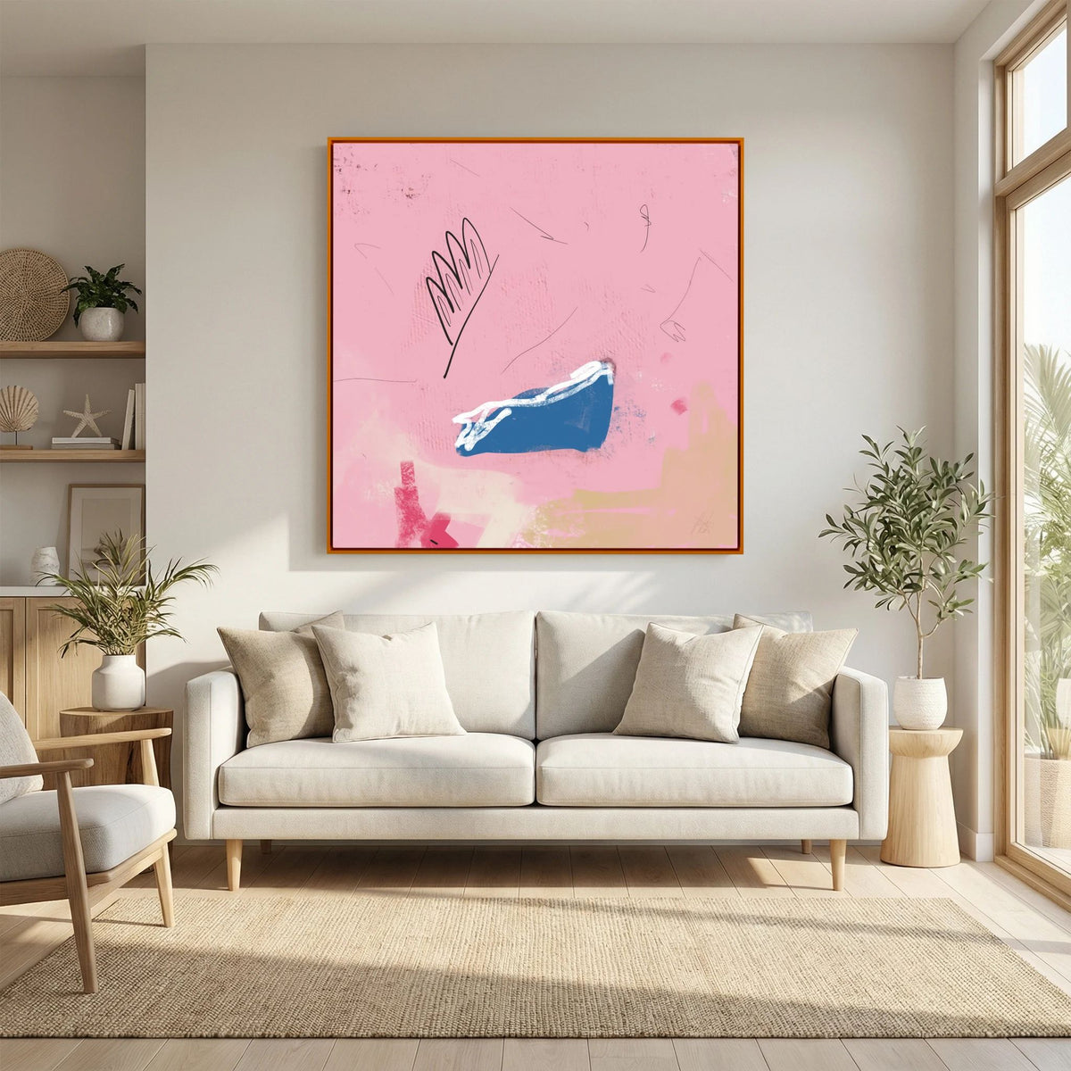 Canvas Print: "Kiss You Everywhere" (Colored Frame)