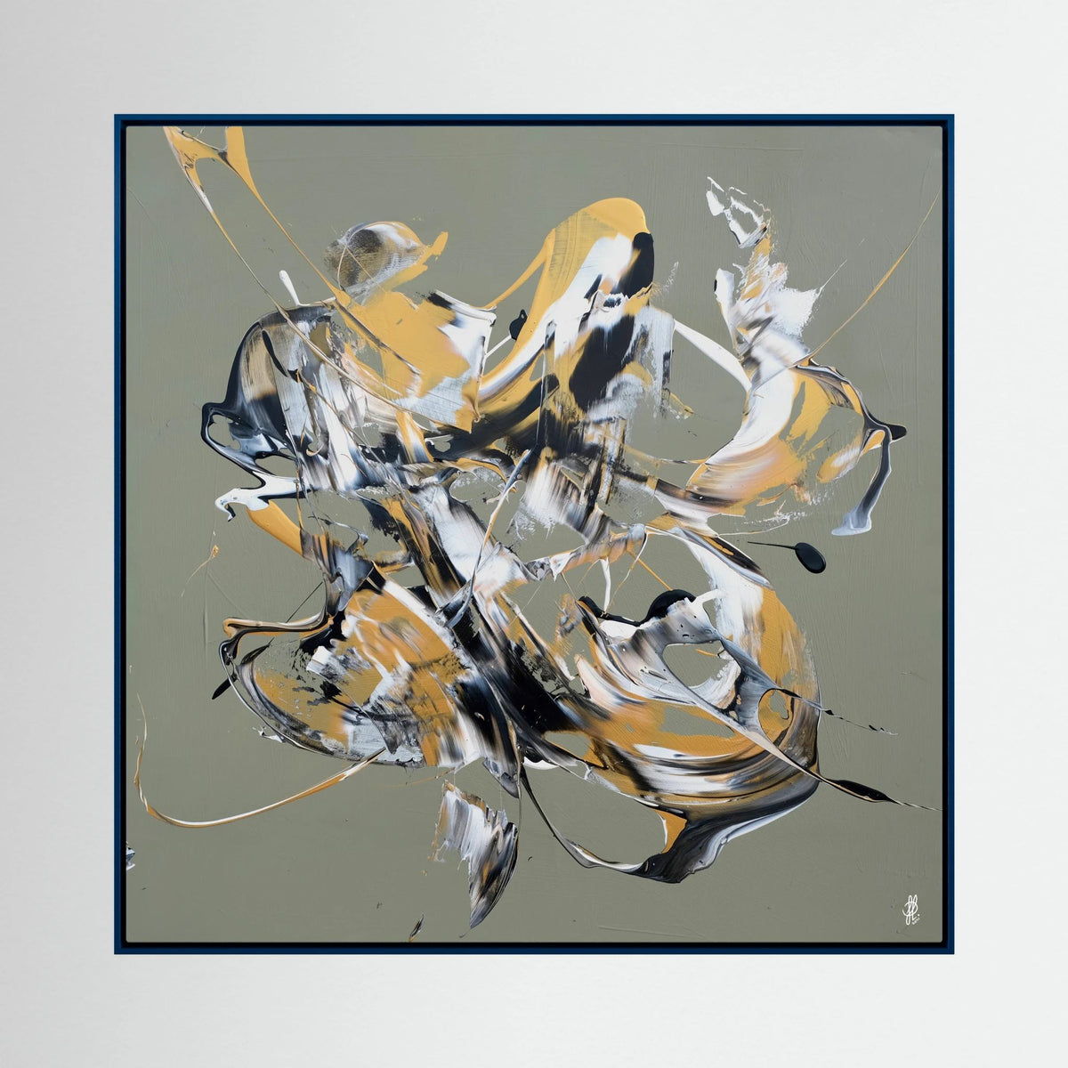 Canvas Print: "Less Is More #12" (Colored Frame)