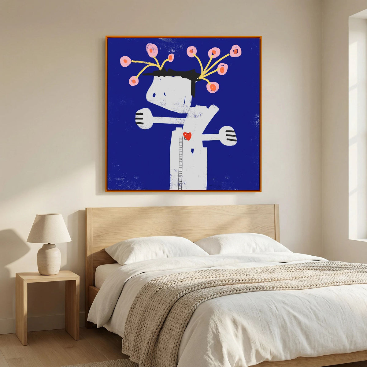 Canvas Print: "What We Water Grows" (Colored Frame)