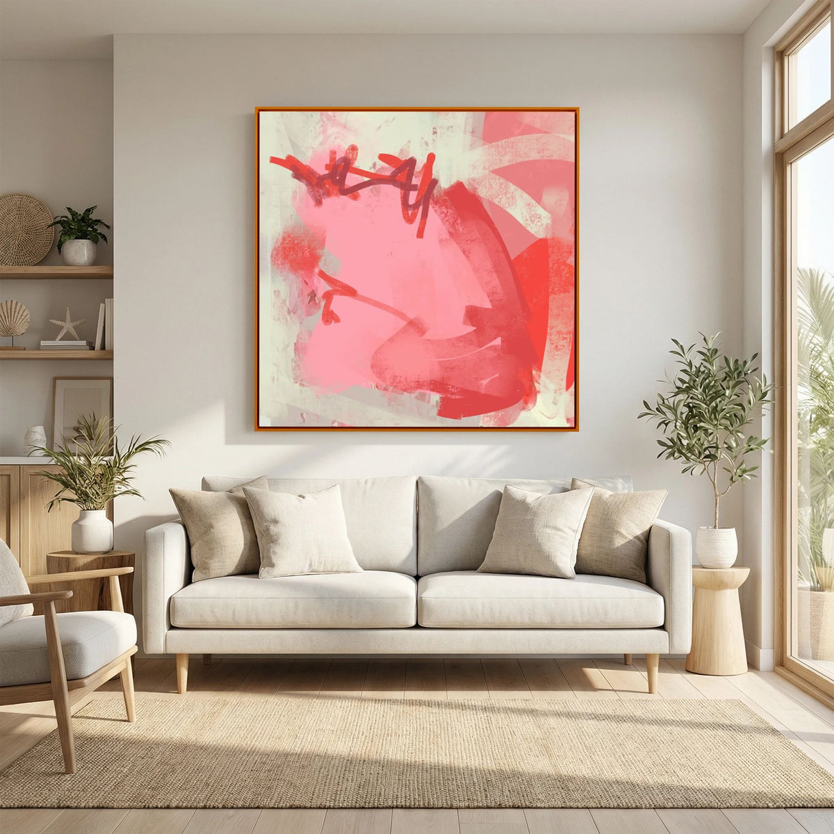 Canvas Print: "Heartbeat" (Colored Frame)