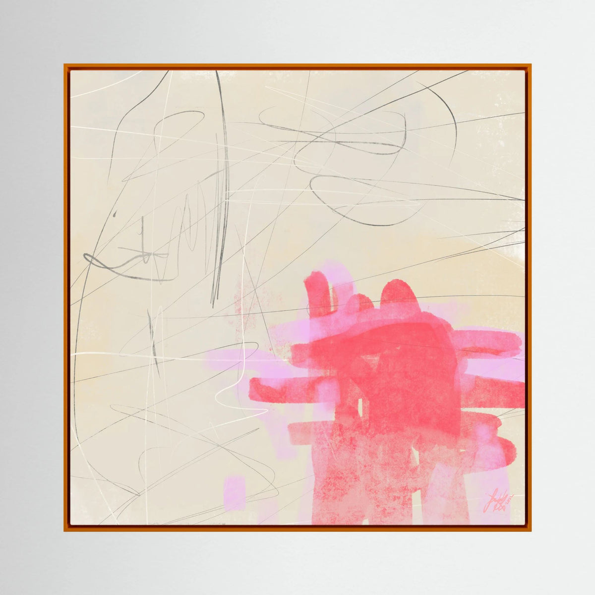 Canvas Print: "Only One Heart" (Colored Frame)