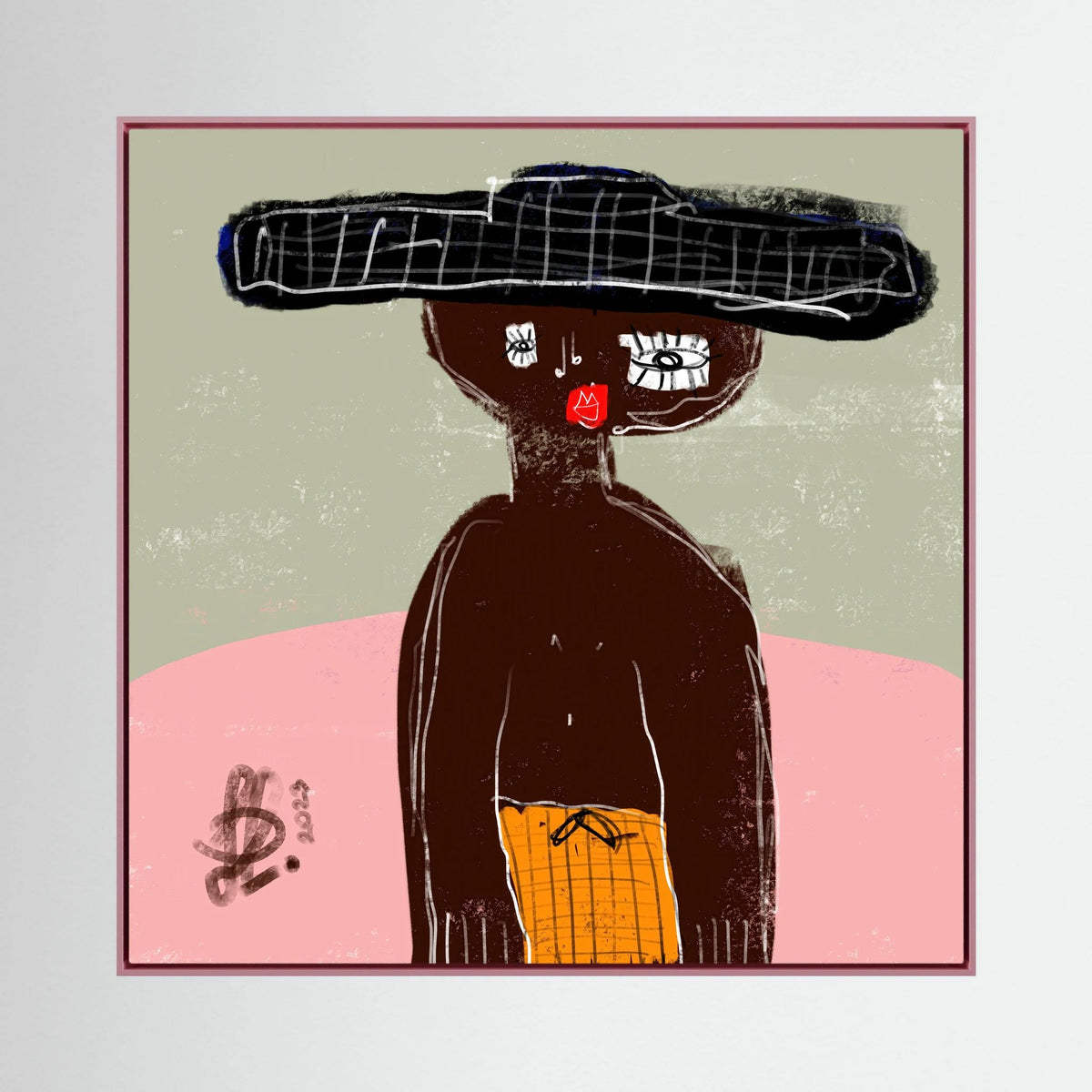 Canvas Print: "James" (Colored Frame)