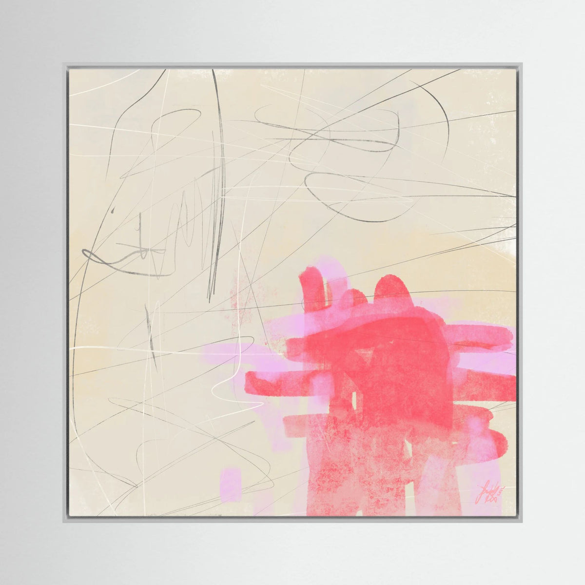 Canvas Print: "Only One Heart" (Colored Frame)