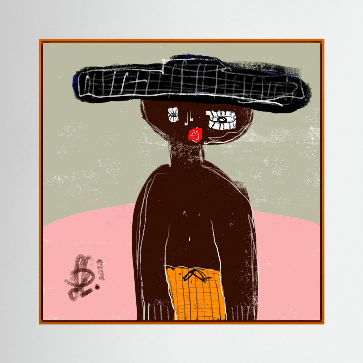 Canvas Print: "James" (Colored Frame)