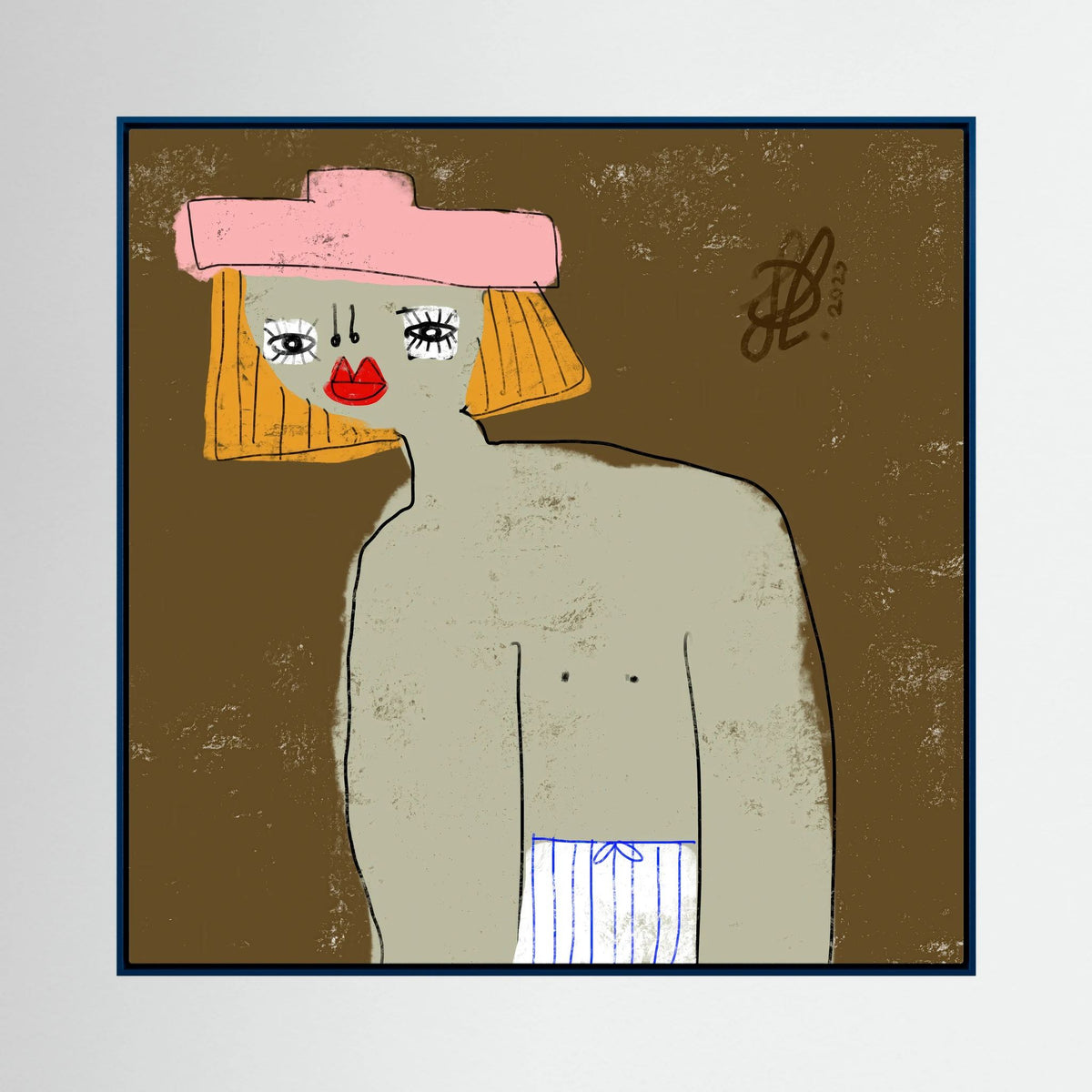 Canvas Print: "William" (Colored Frame)