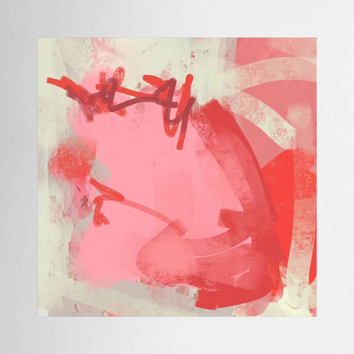 Canvas Print: "Heartbeat" (Colored Frame)