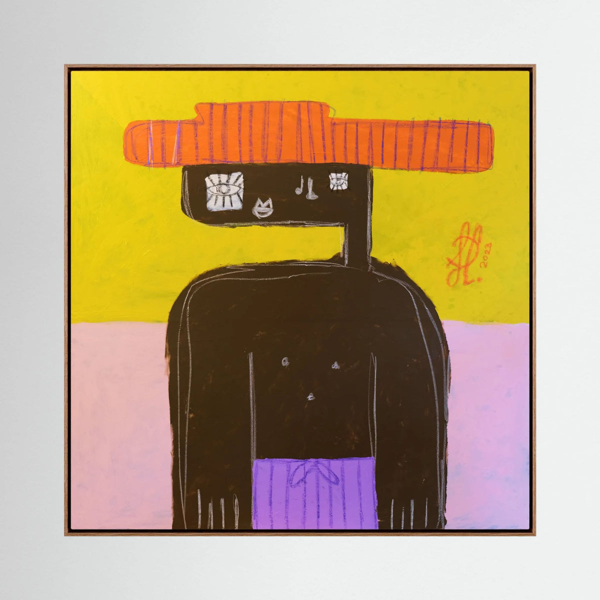 Canvas Print: "Benjamin" (Colored Frame)