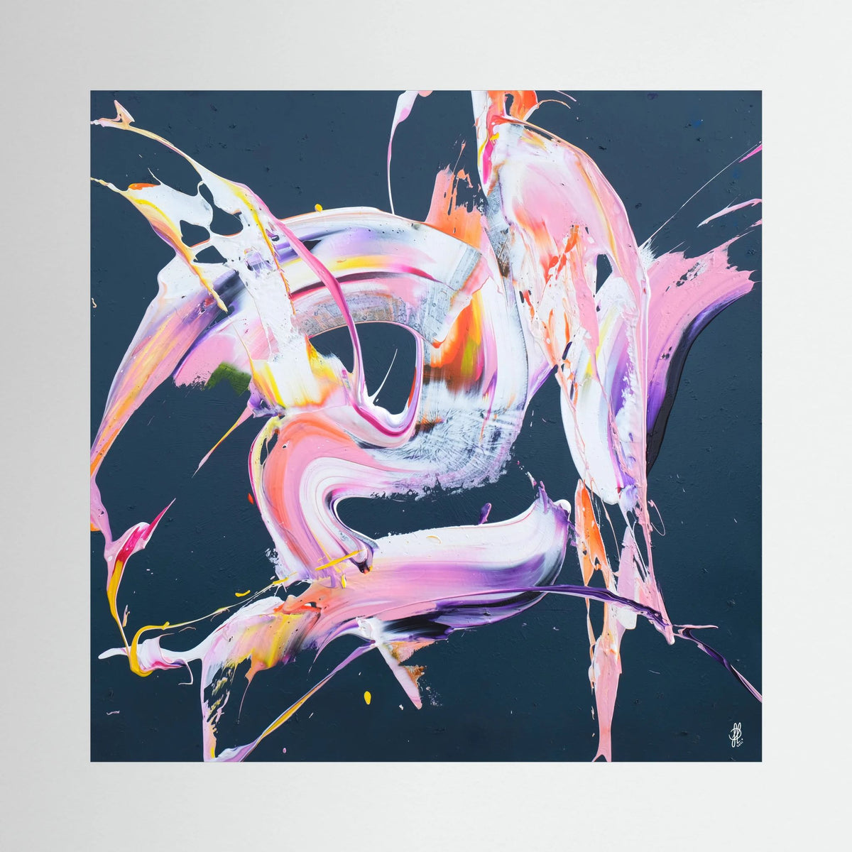 Canvas Print: "Less Is More #14" (Colored Frame)