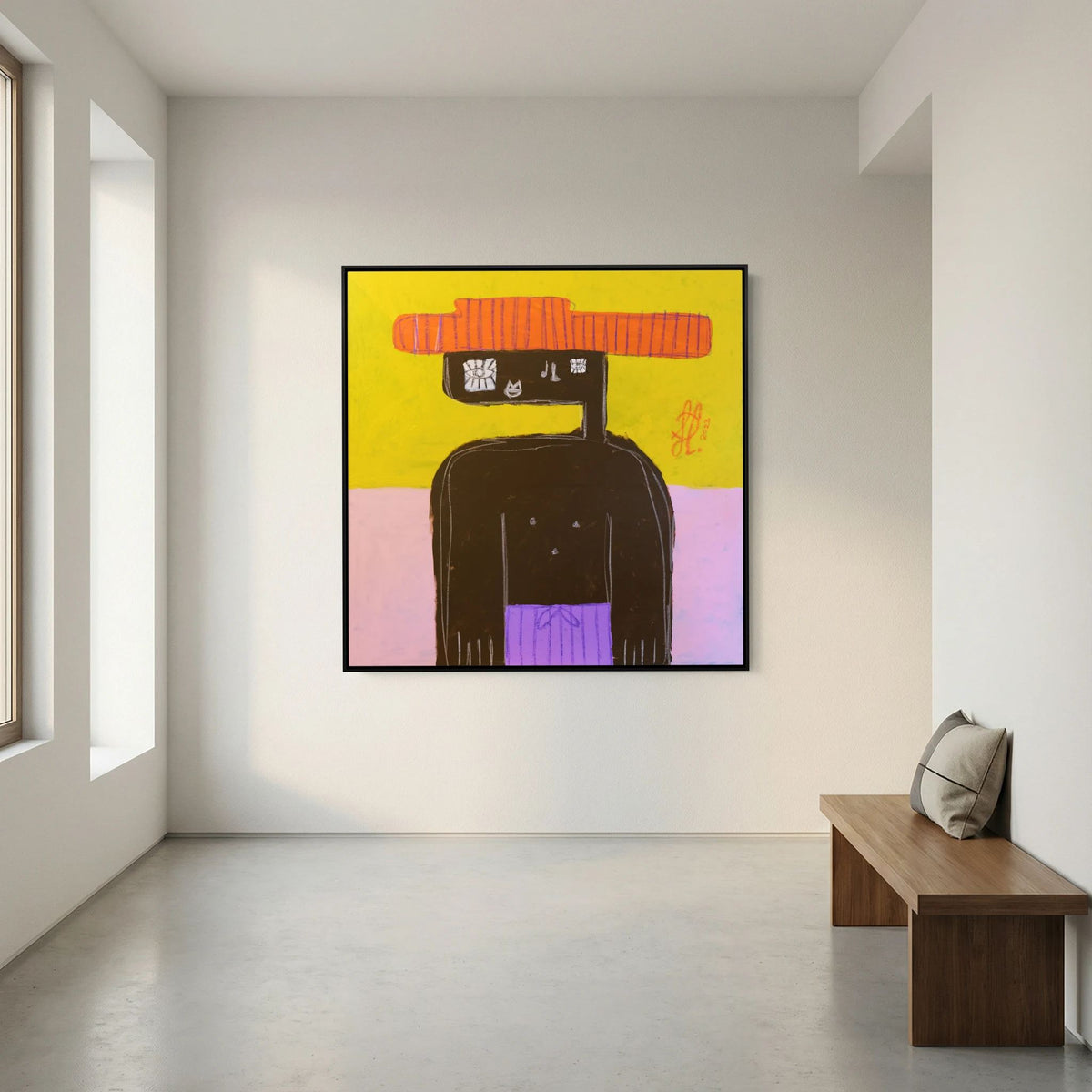 Canvas Print: "Benjamin" (Colored Frame)