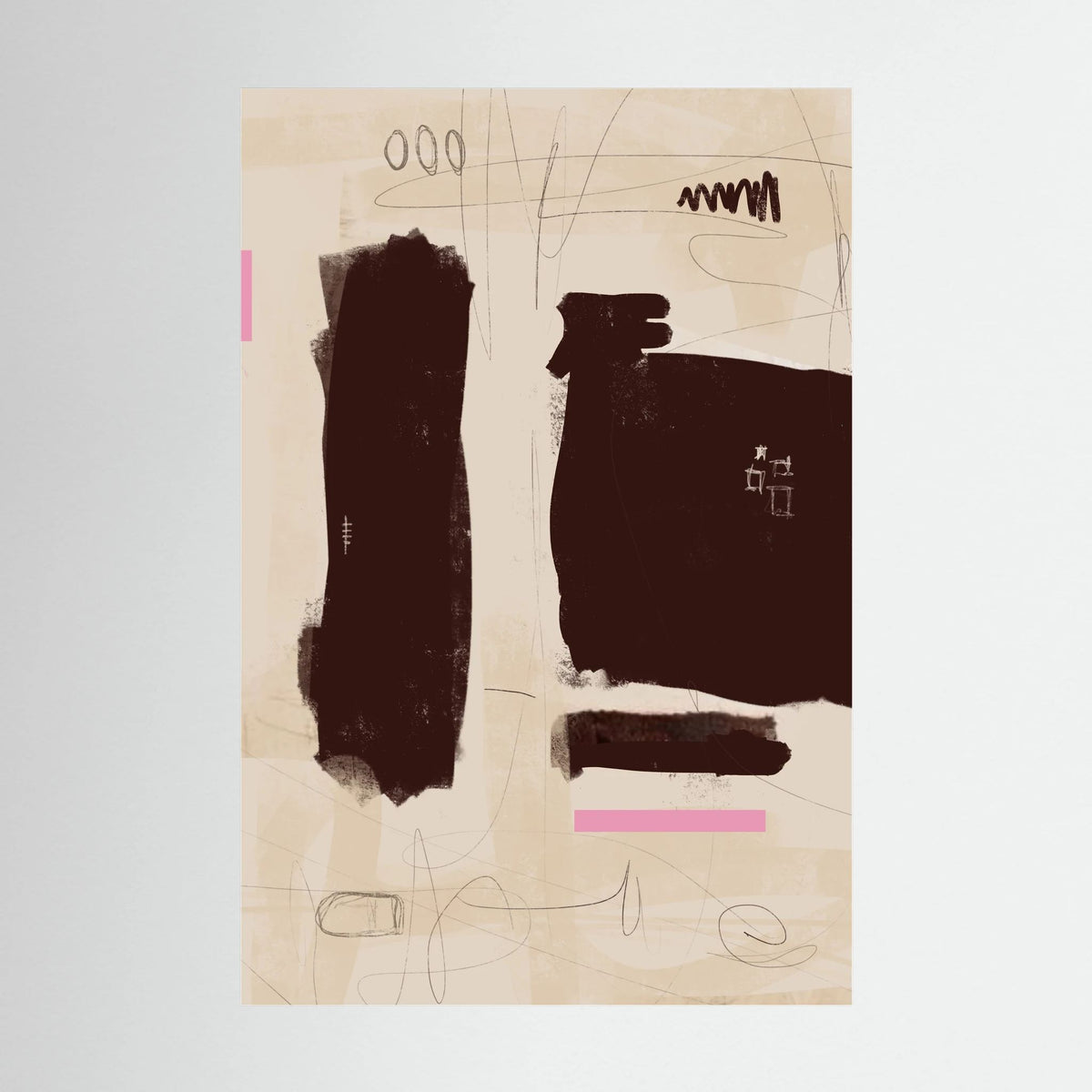 Canvas Print: "Simple Room #1" (Colored Frame)