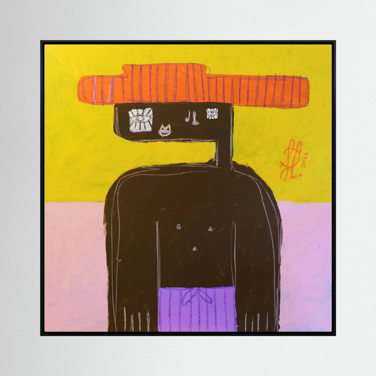 Canvas Print: "Benjamin" (Colored Frame)